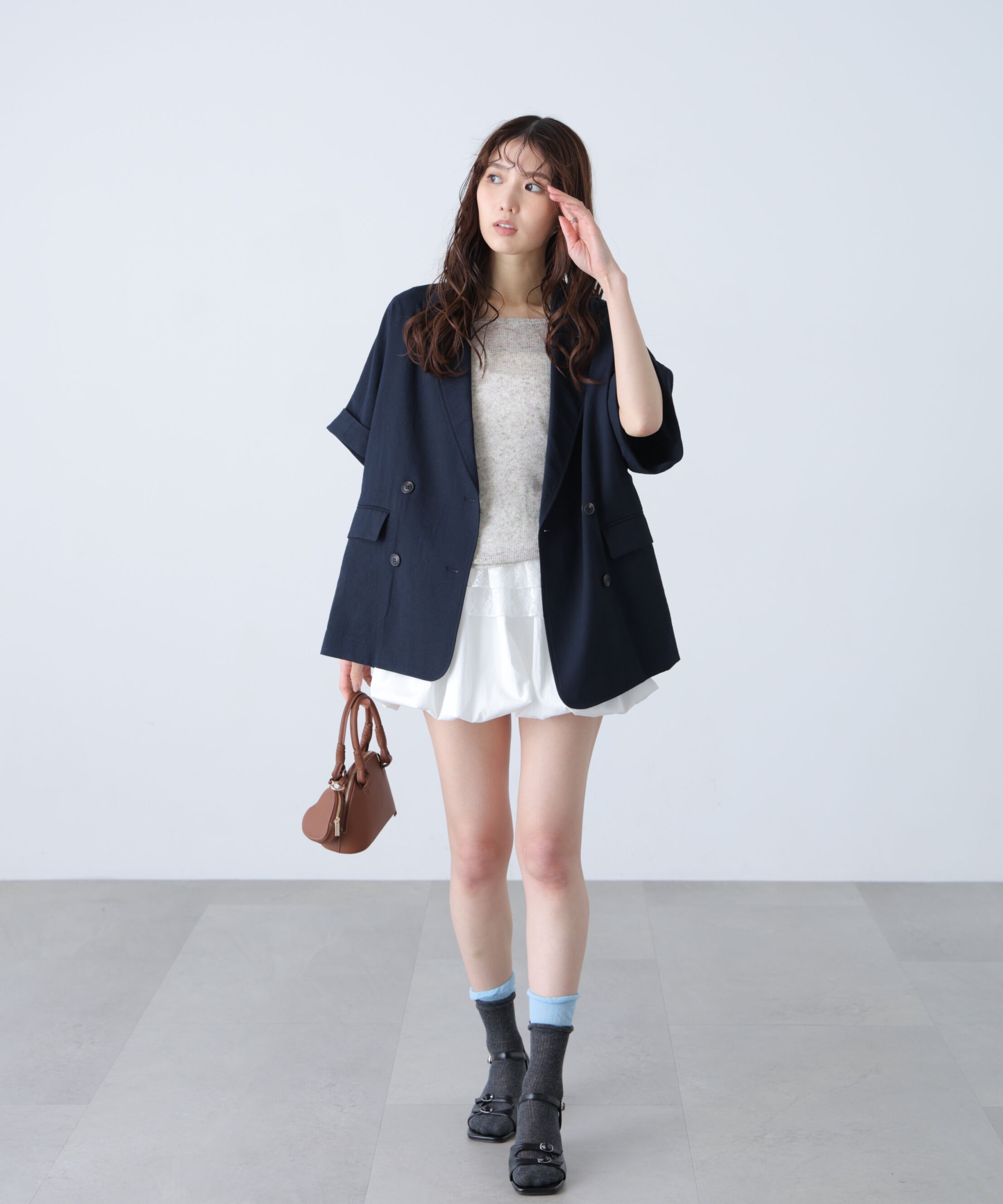  「麻調合繊ハーフスリーブジャケット」|その他|