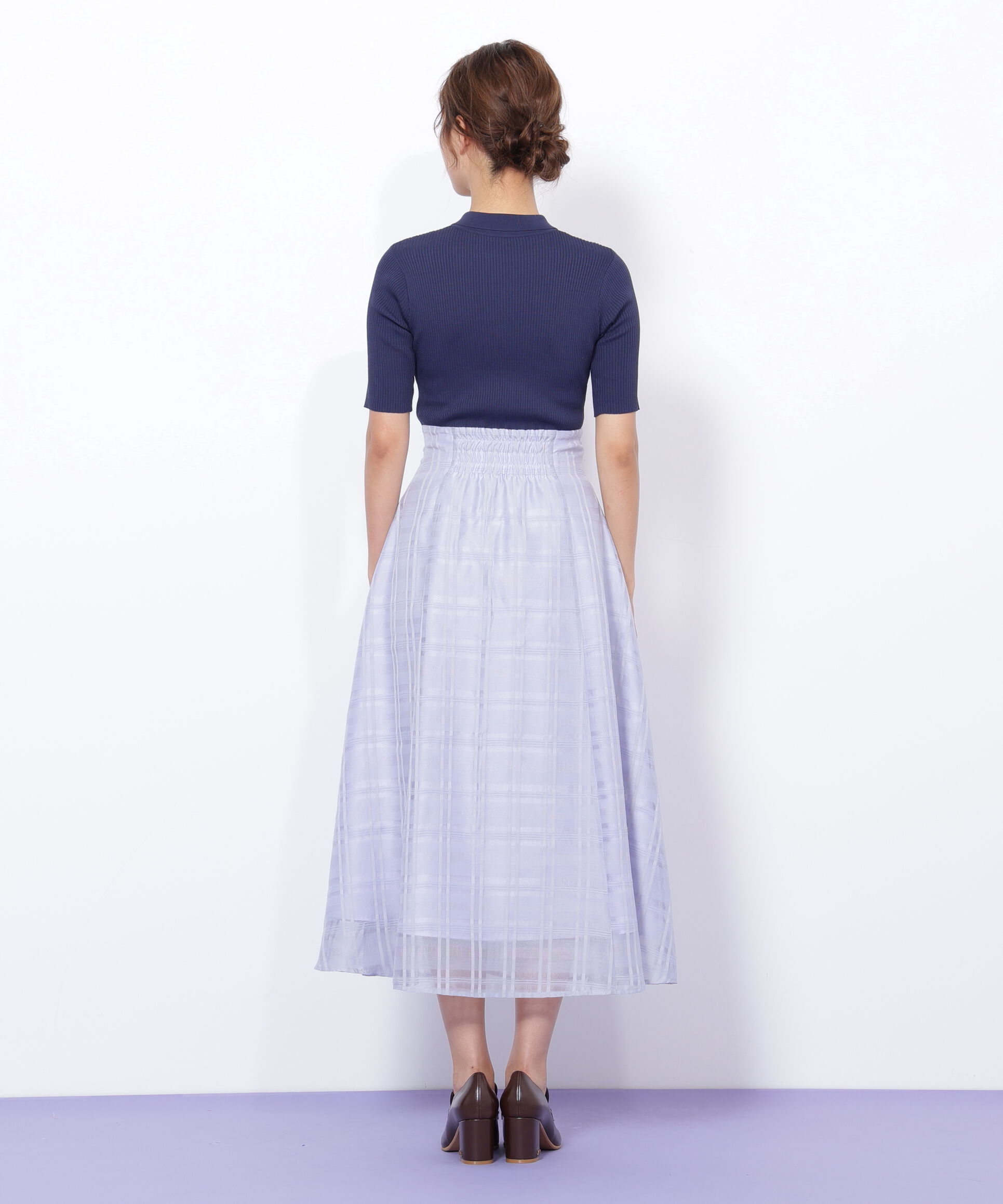  「ポロ衿ドッキングワンピース」|ワンピース|