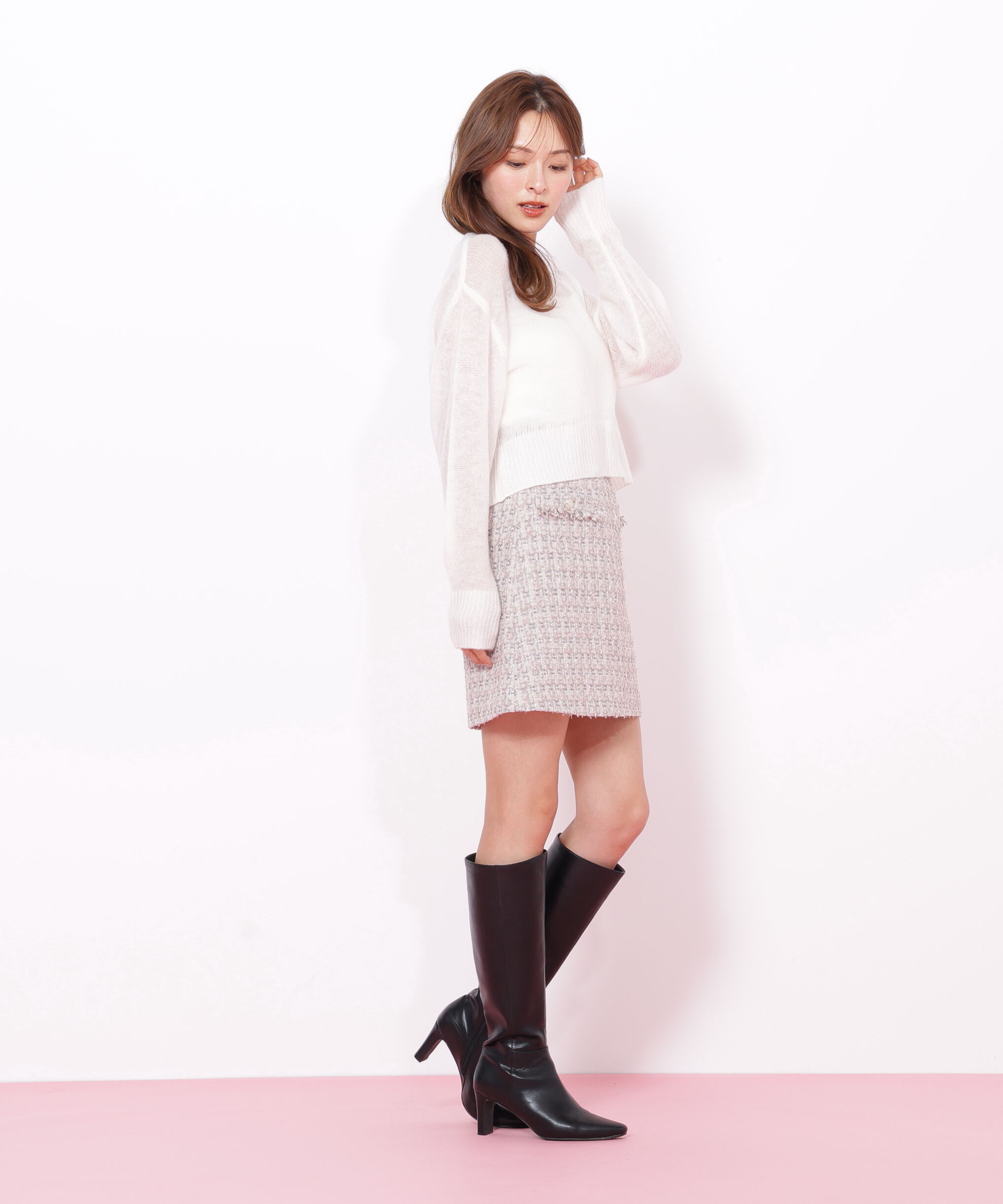  「シアーリボンニット」|ニット・セーター|