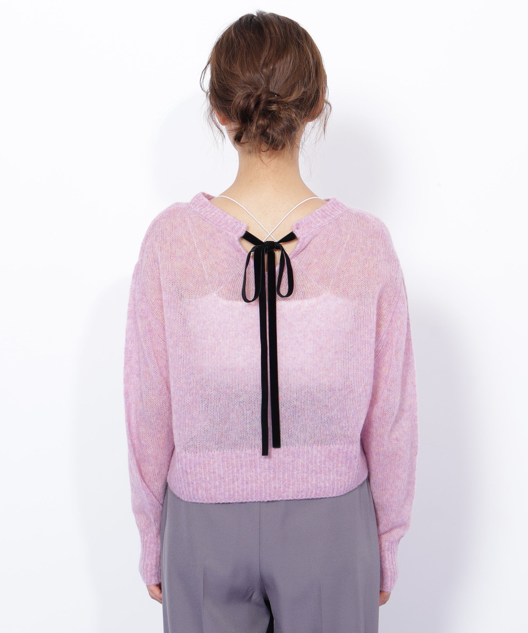  「シアーリボンニット」|ニット・セーター|