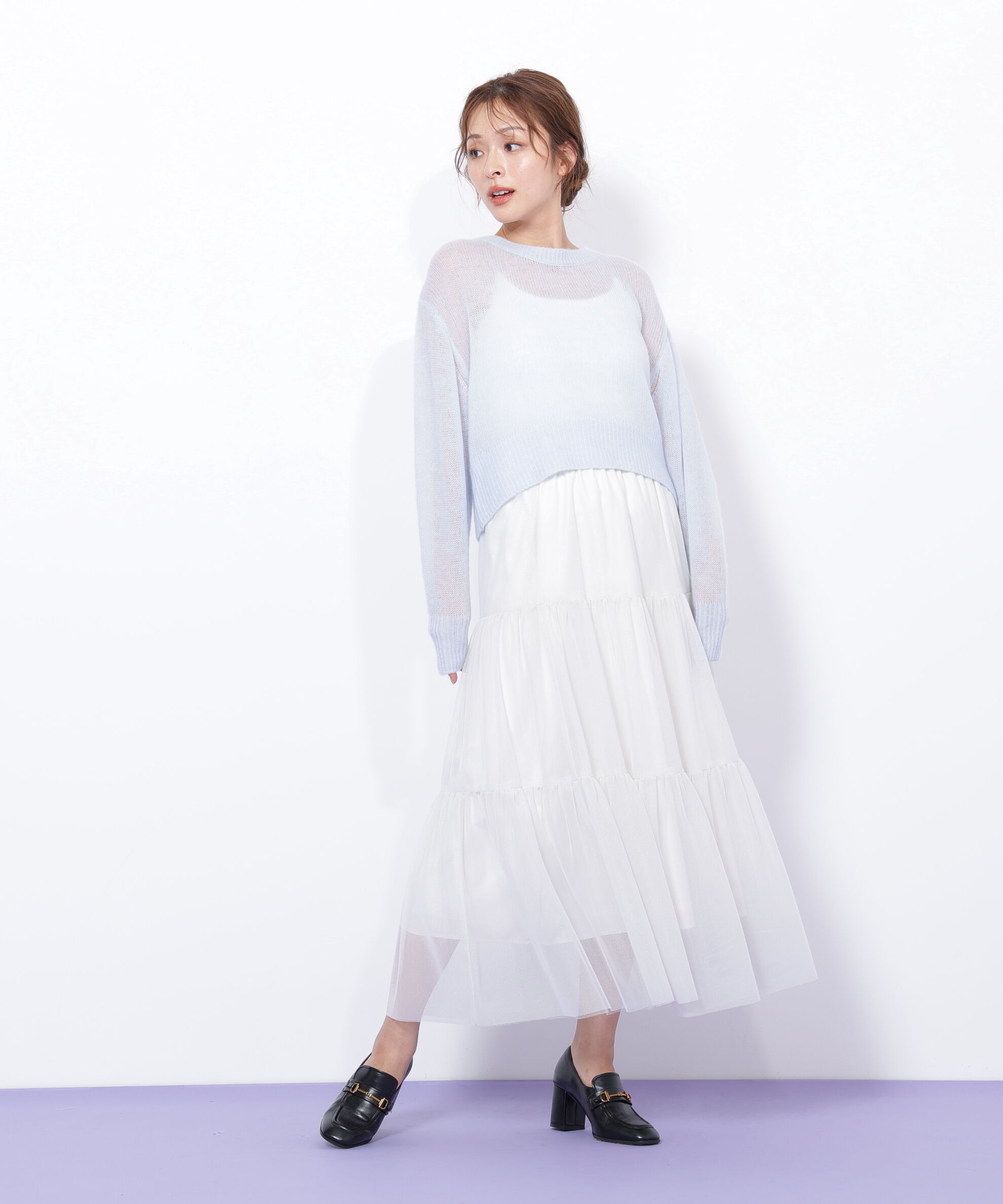  「シアーリボンニット」|ニット・セーター|