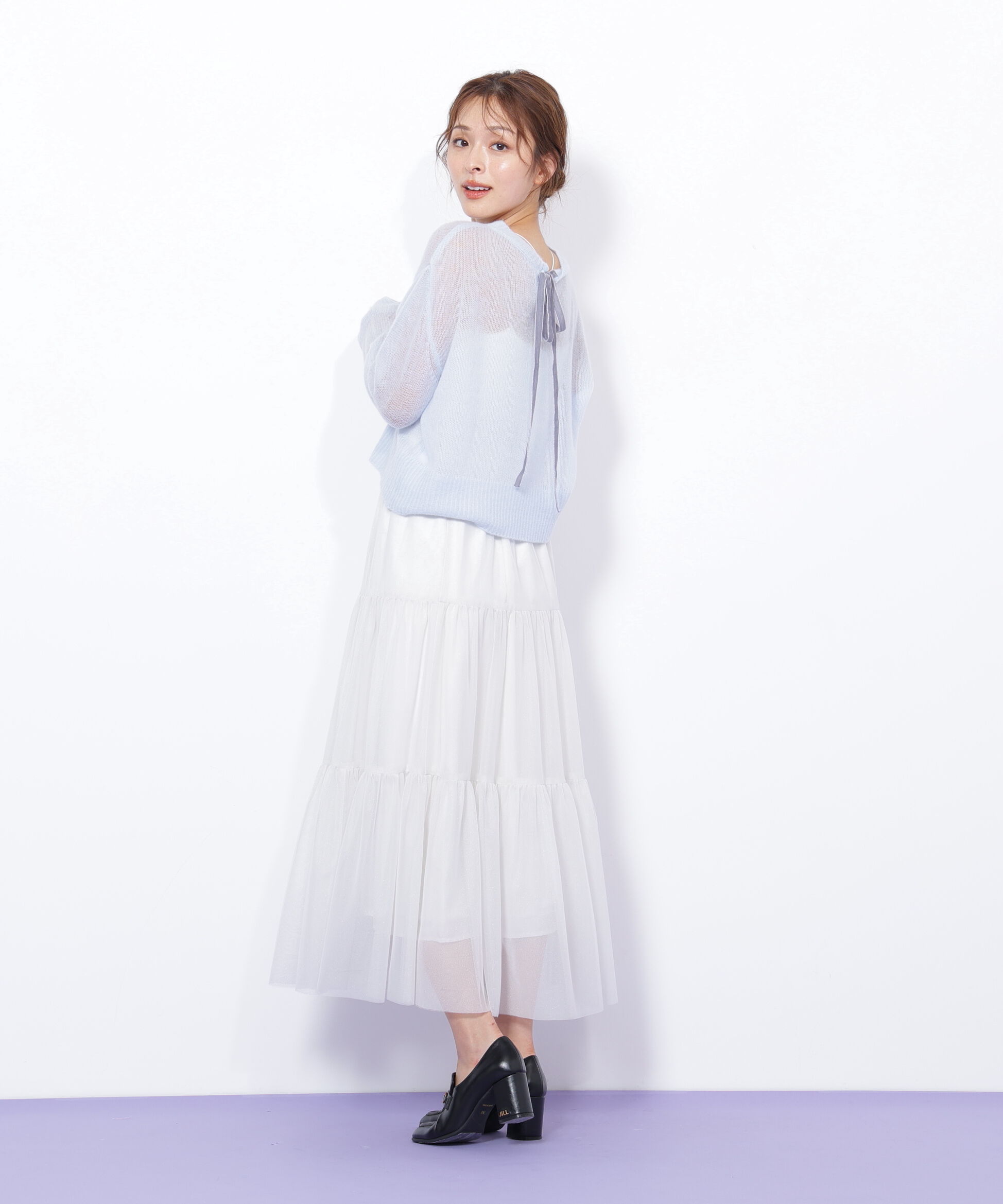  「シアーリボンニット」|ニット・セーター|