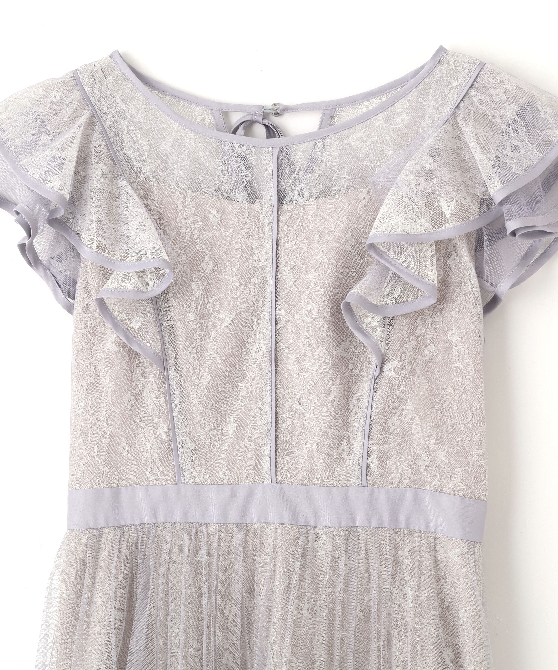  「配色パイピングレースワンピース」|ワンピース|