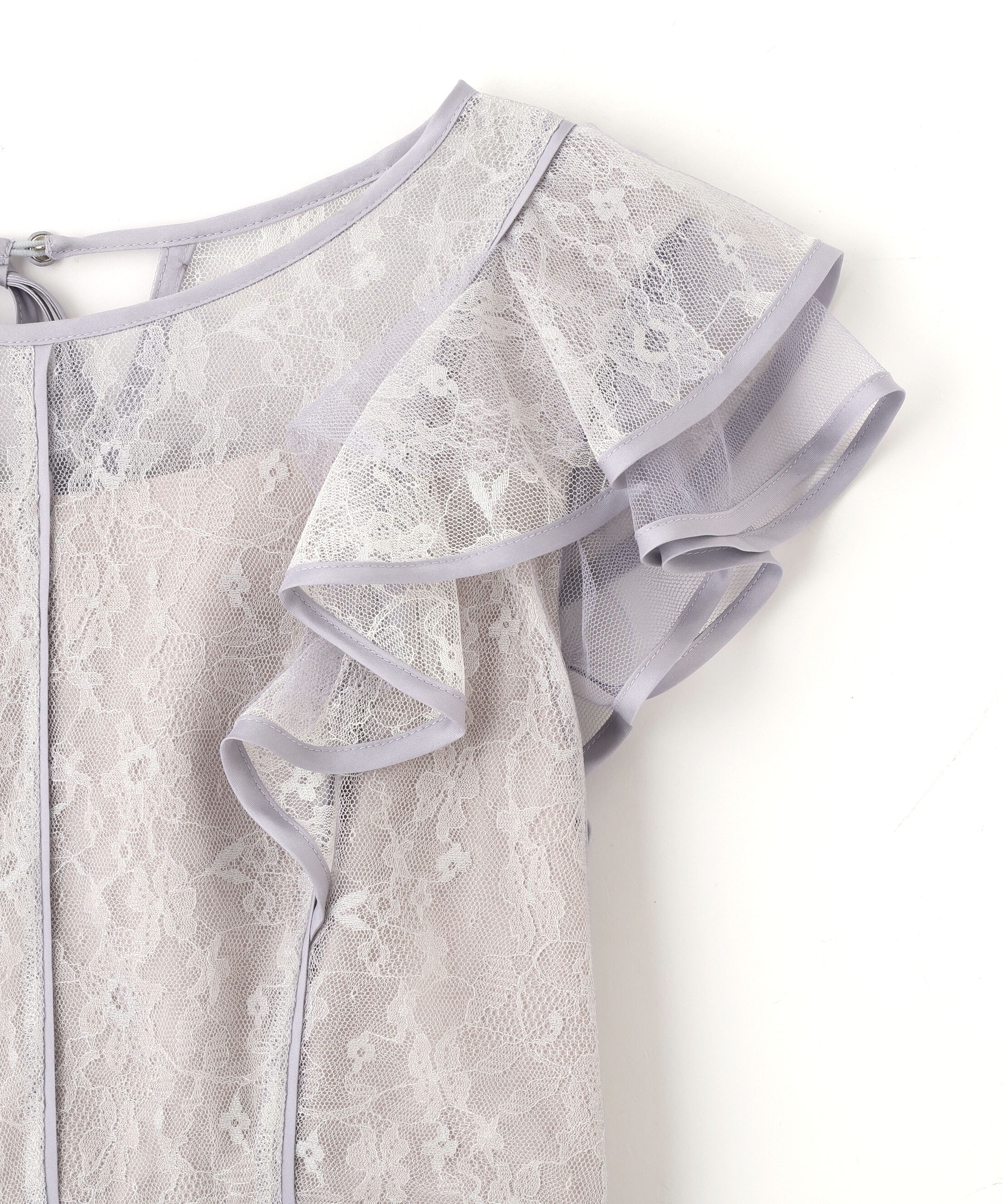  「配色パイピングレースワンピース」|ワンピース|