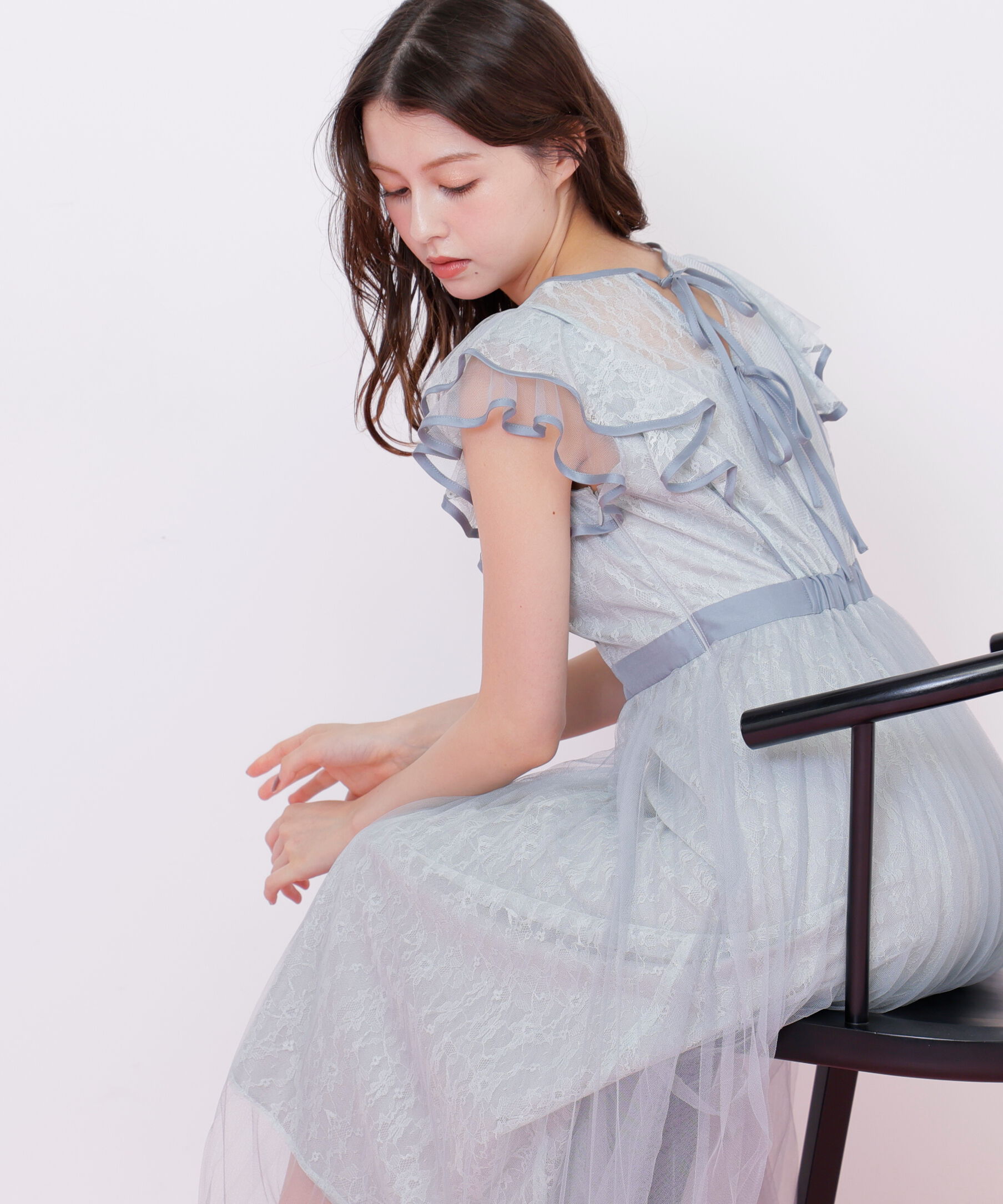  「配色パイピングレースワンピース」|ワンピース|