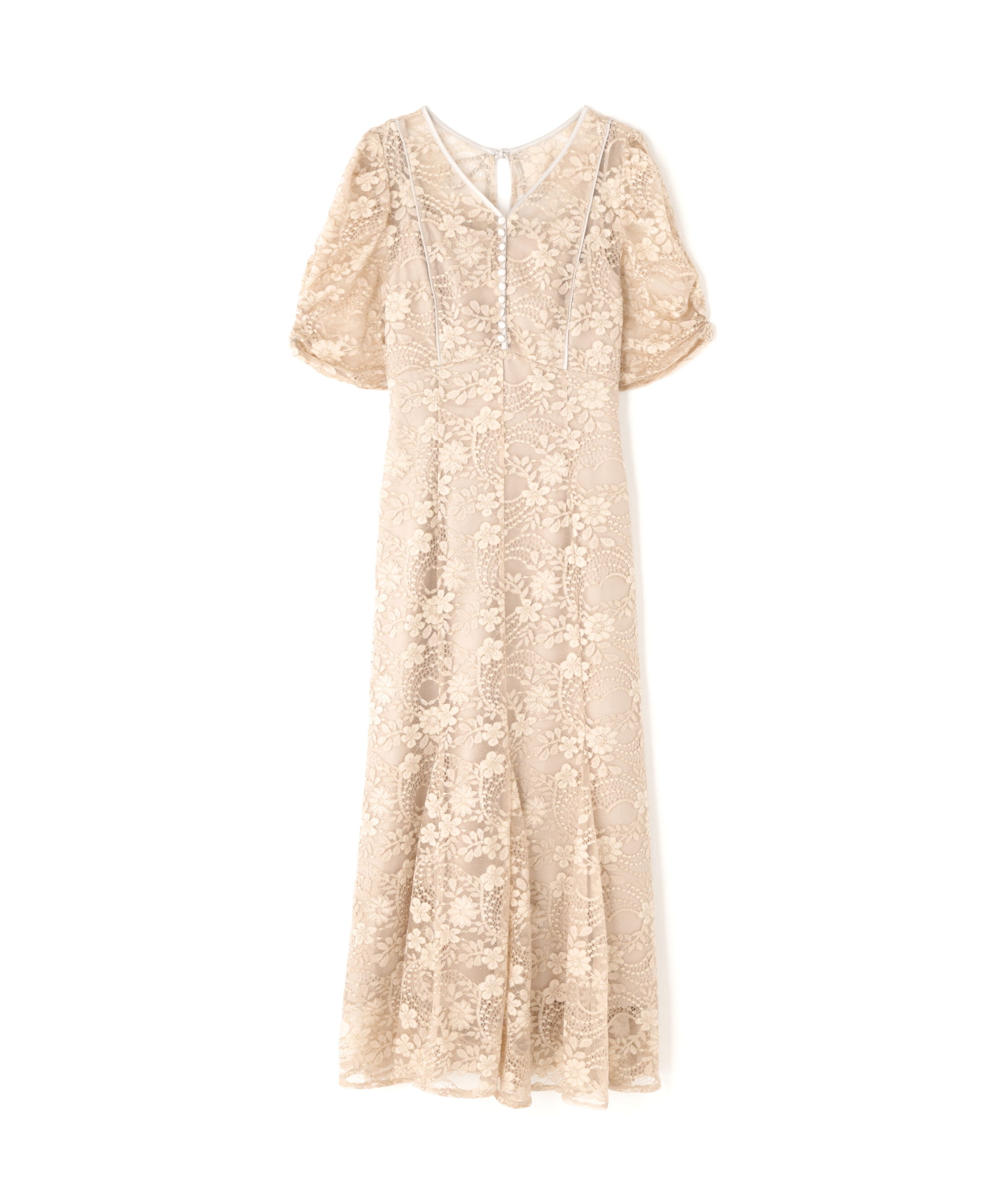  「ラメコードレースバイカラードレス」|ワンピース|