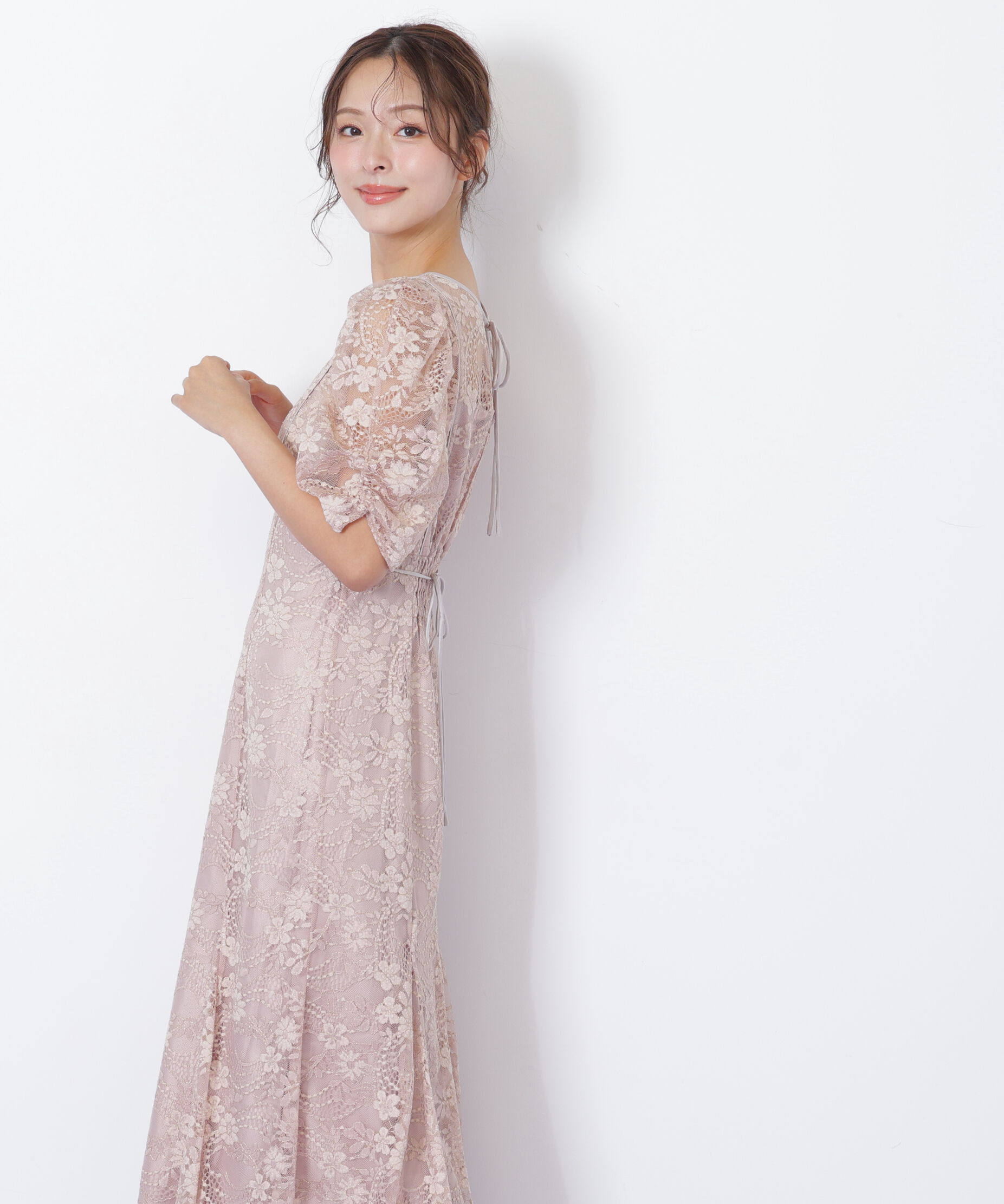  「ラメコードレースバイカラードレス」|ワンピース|