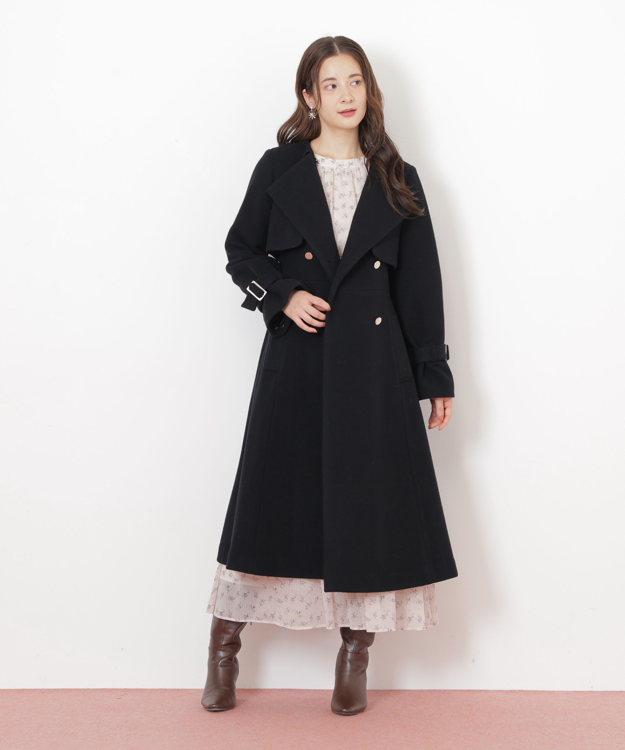  「ノーカラードレストレンチコート」|その他|