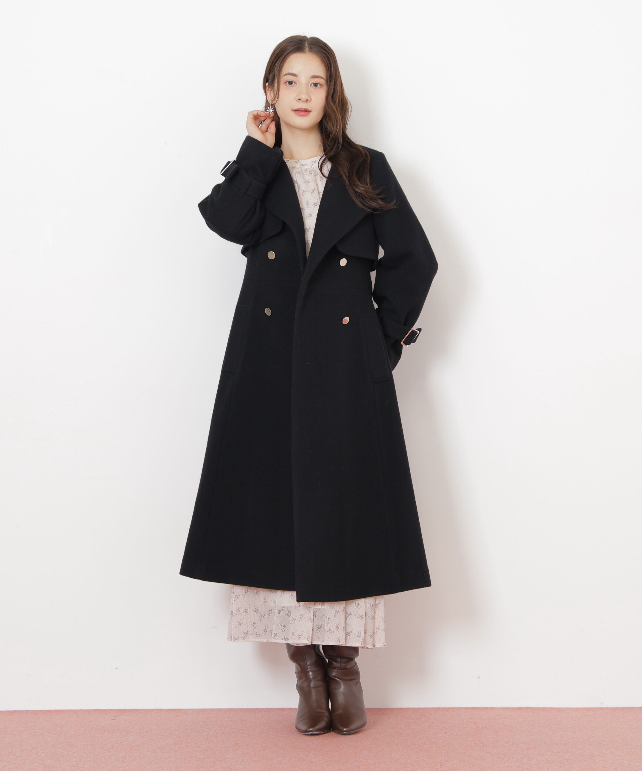  「ノーカラードレストレンチコート」|その他|