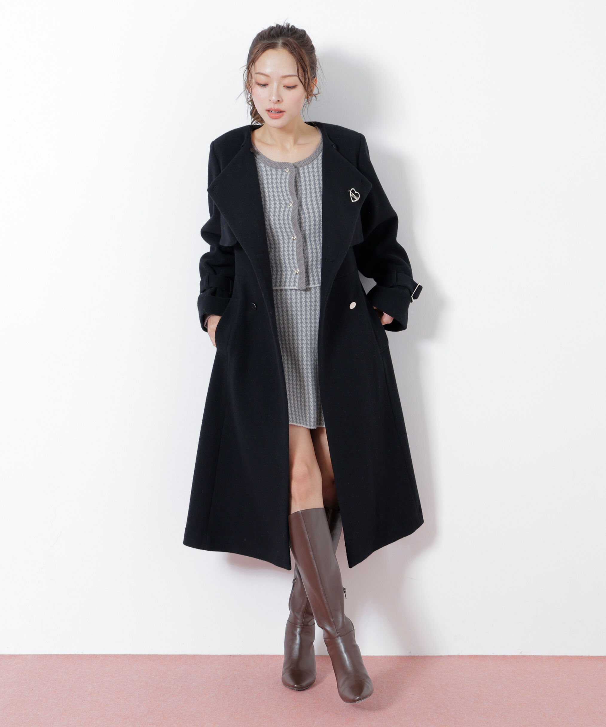  「ノーカラードレストレンチコート」|その他|