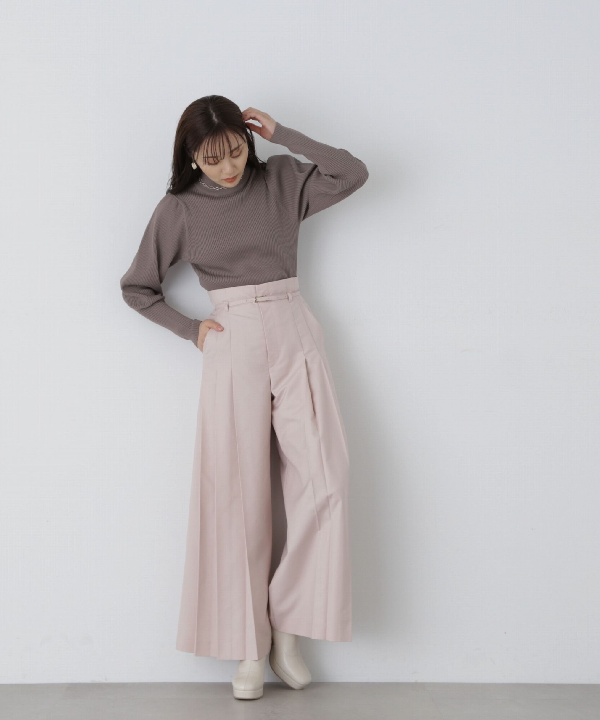 PROPORTION BODY DRESSING「サイドプリーツワイドパンツ」|その他|