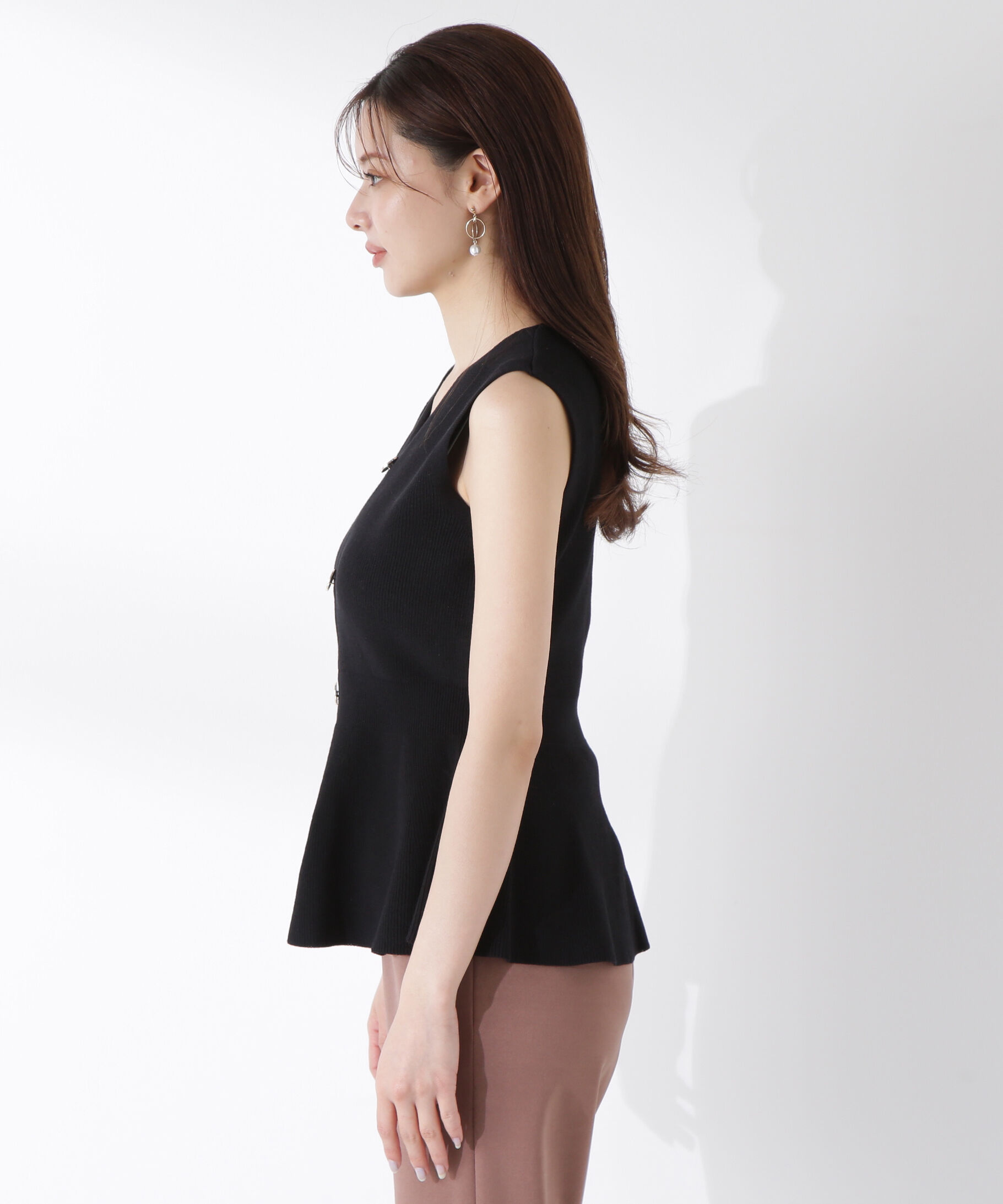 PROPORTION BODY DRESSING「畦ペプラムプルオーバー」|ニット・セーター|