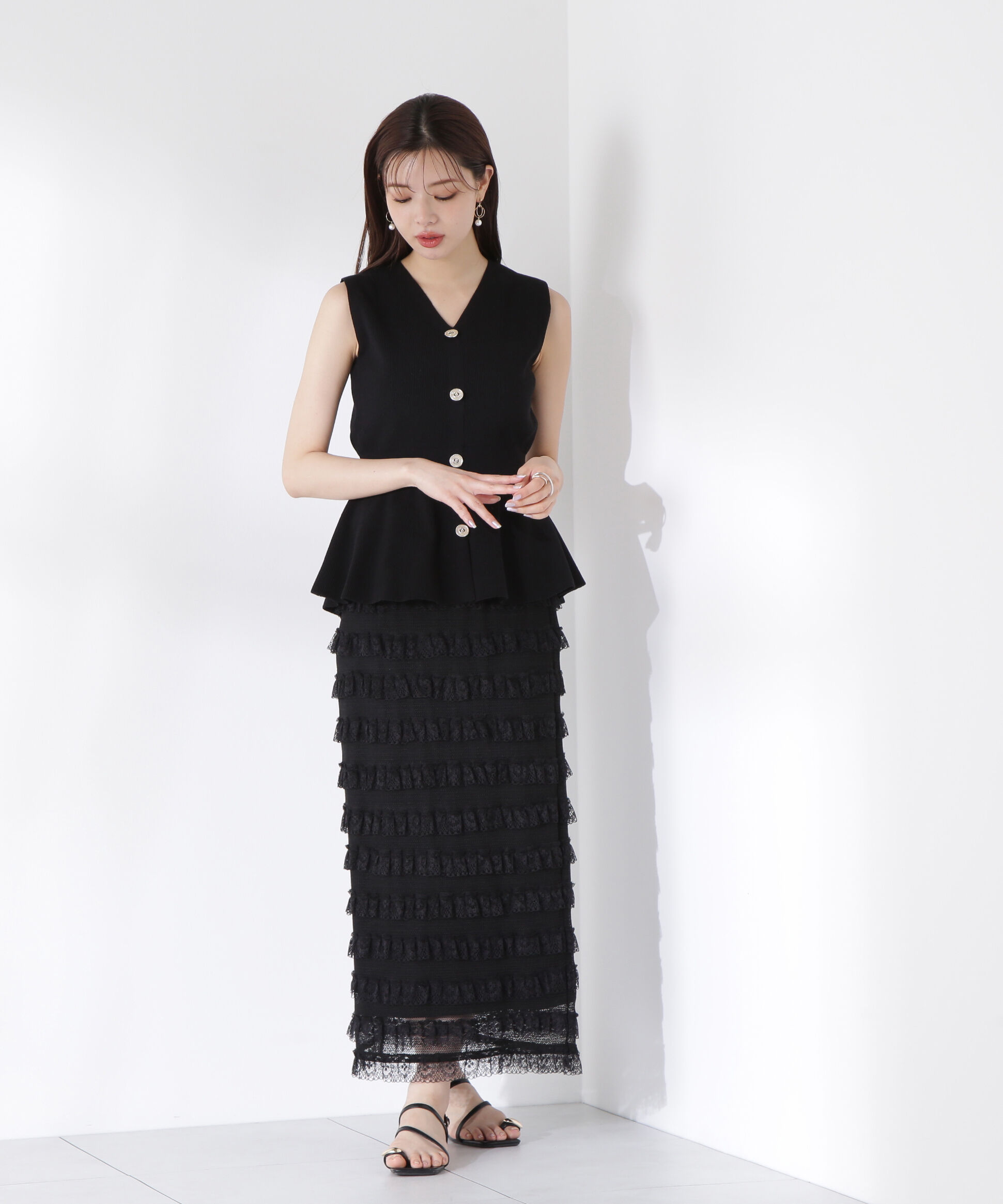 PROPORTION BODY DRESSING「畦ペプラムプルオーバー」|ニット・セーター|