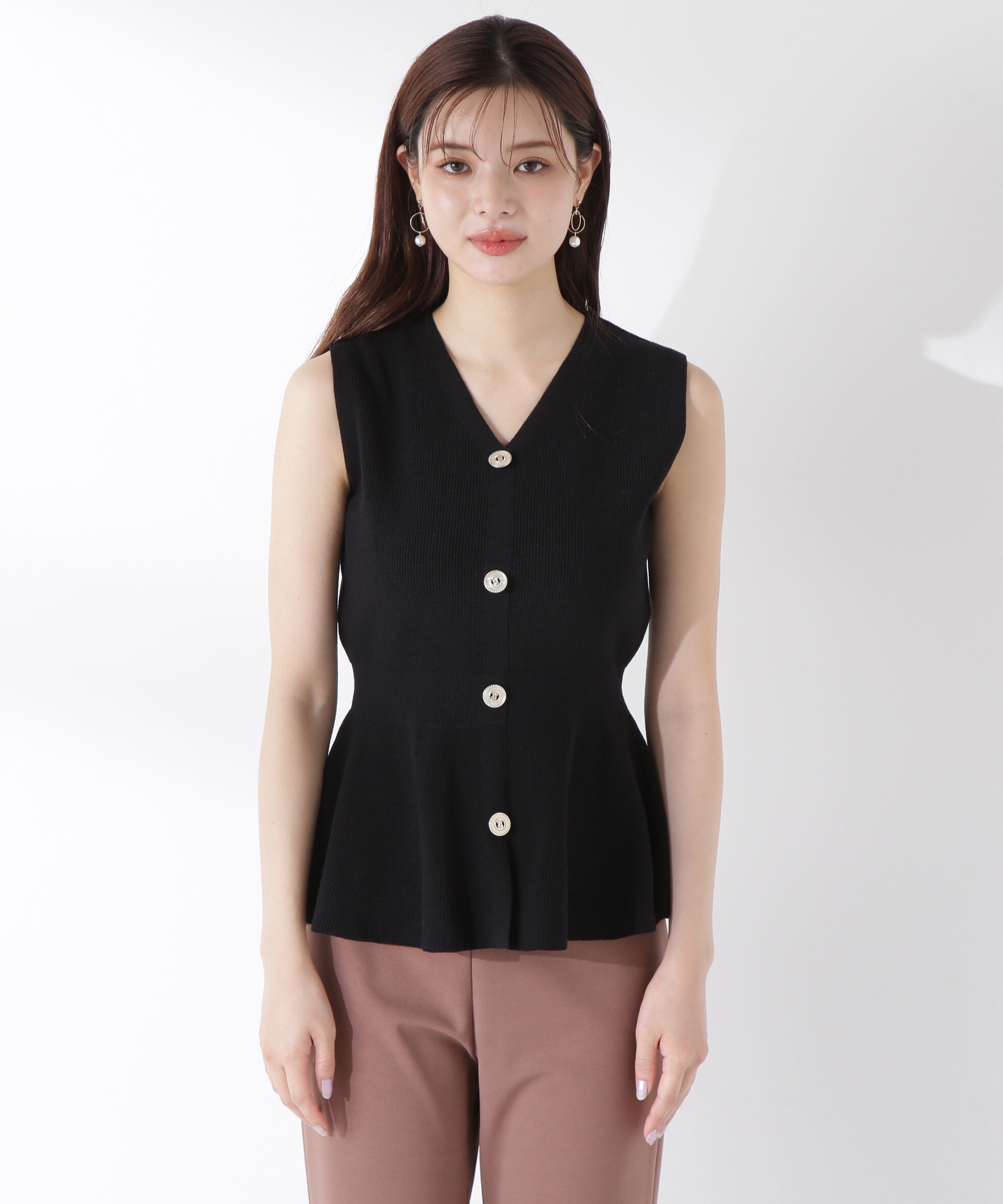 PROPORTION BODY DRESSING「畦ペプラムプルオーバー」|ニット・セーター|