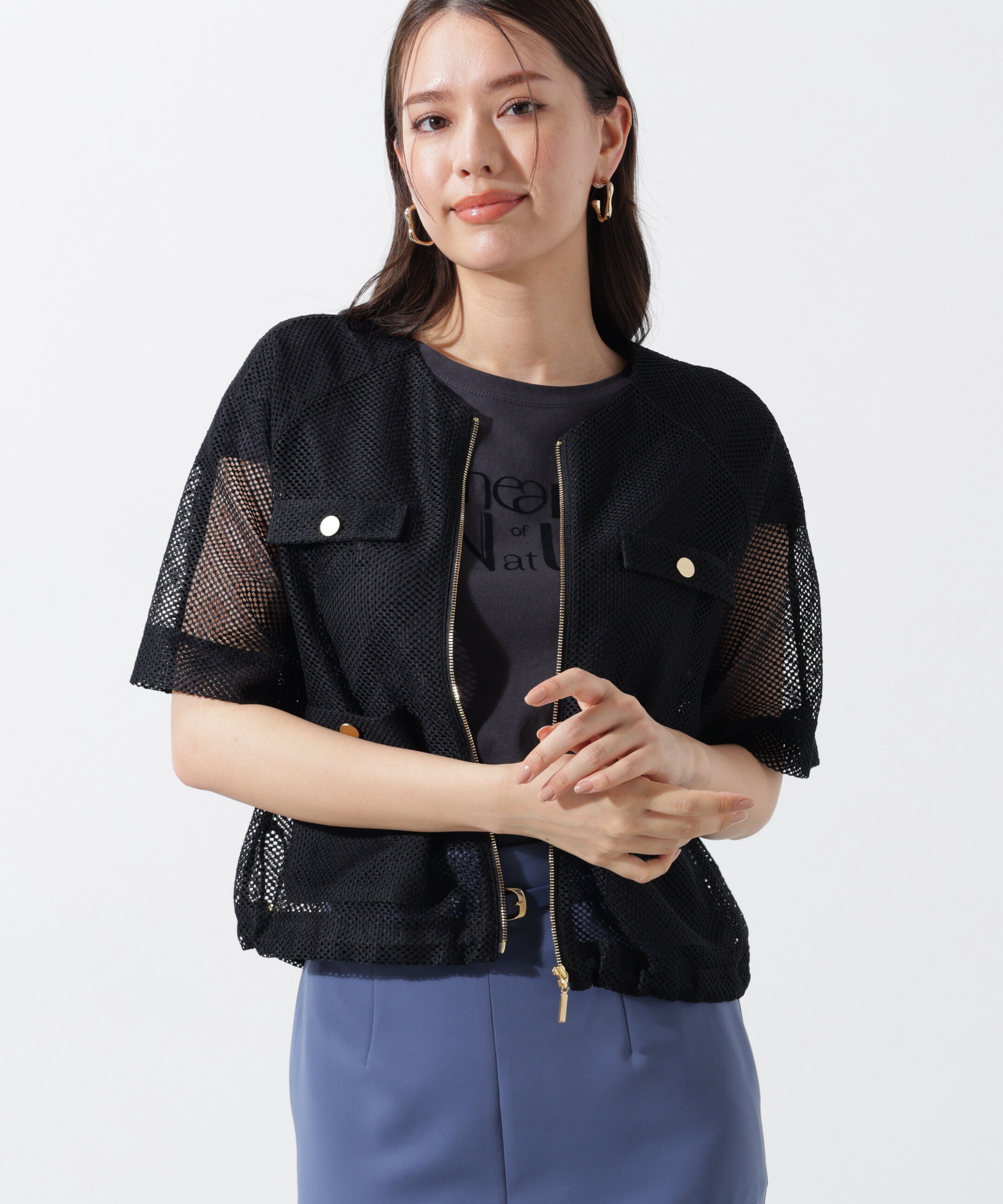  「ダブルラッセルメッシュブルゾン」|その他|