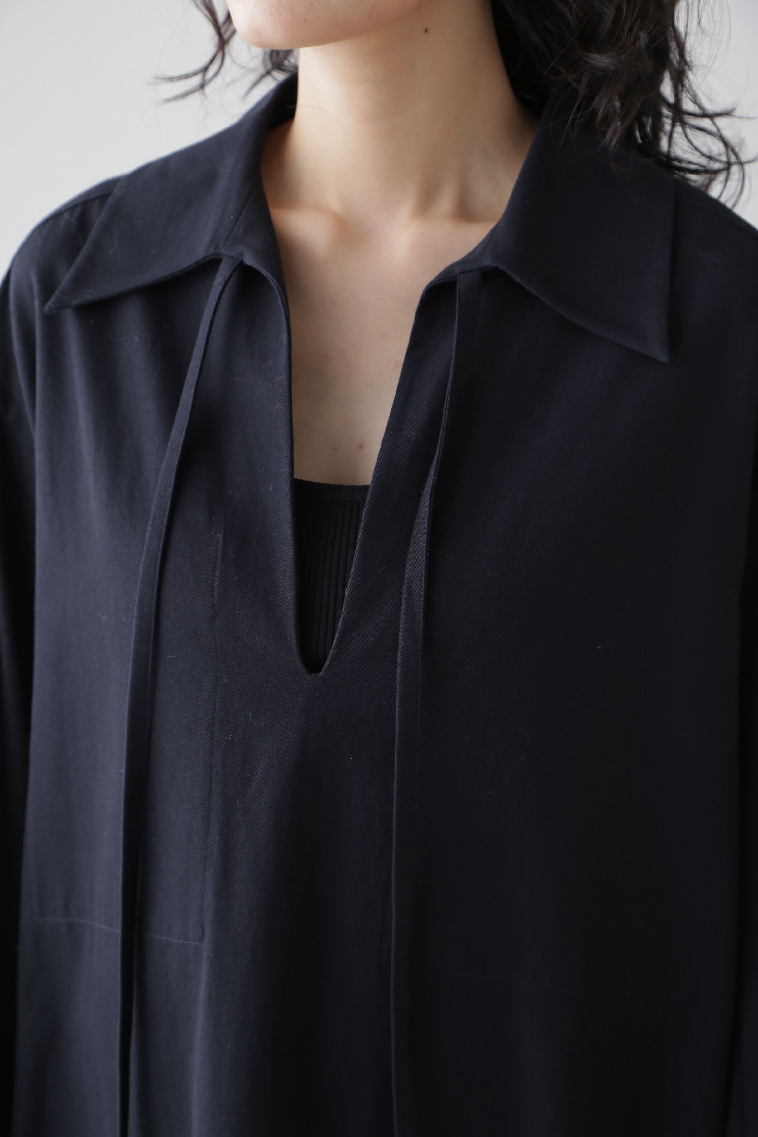 YLEVE 「YLEVE / COTTON LINEN HIGH TWIST GABARDINE TUNIC OP」|ワンピース|