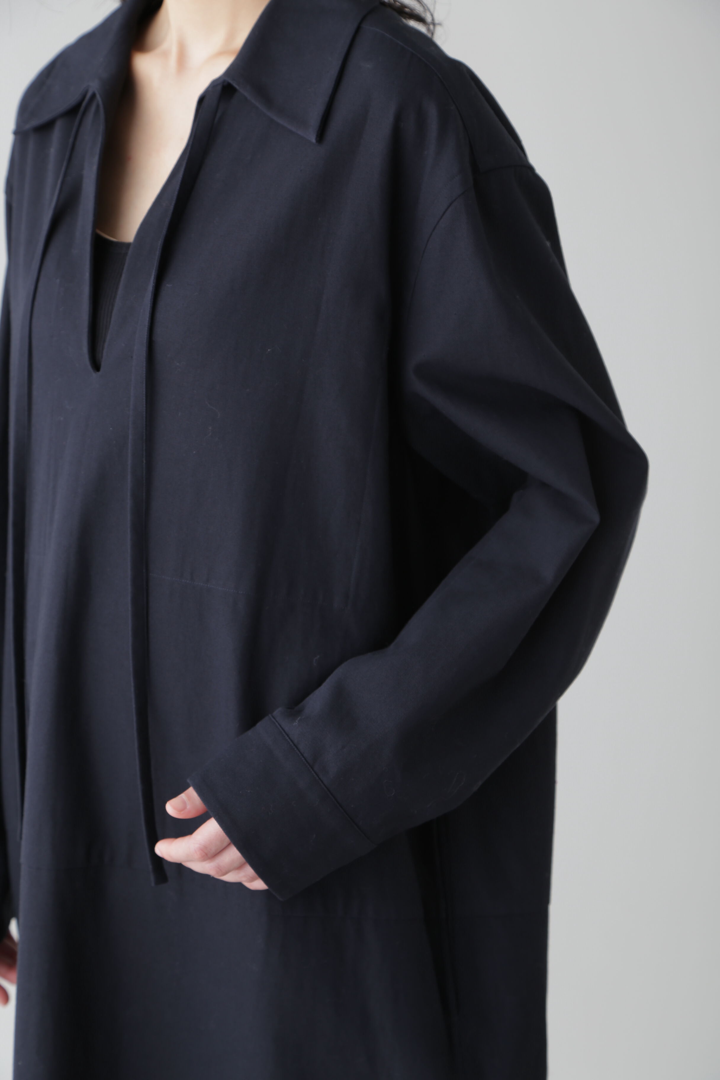 YLEVE 「YLEVE / COTTON LINEN HIGH TWIST GABARDINE TUNIC OP」|ワンピース|