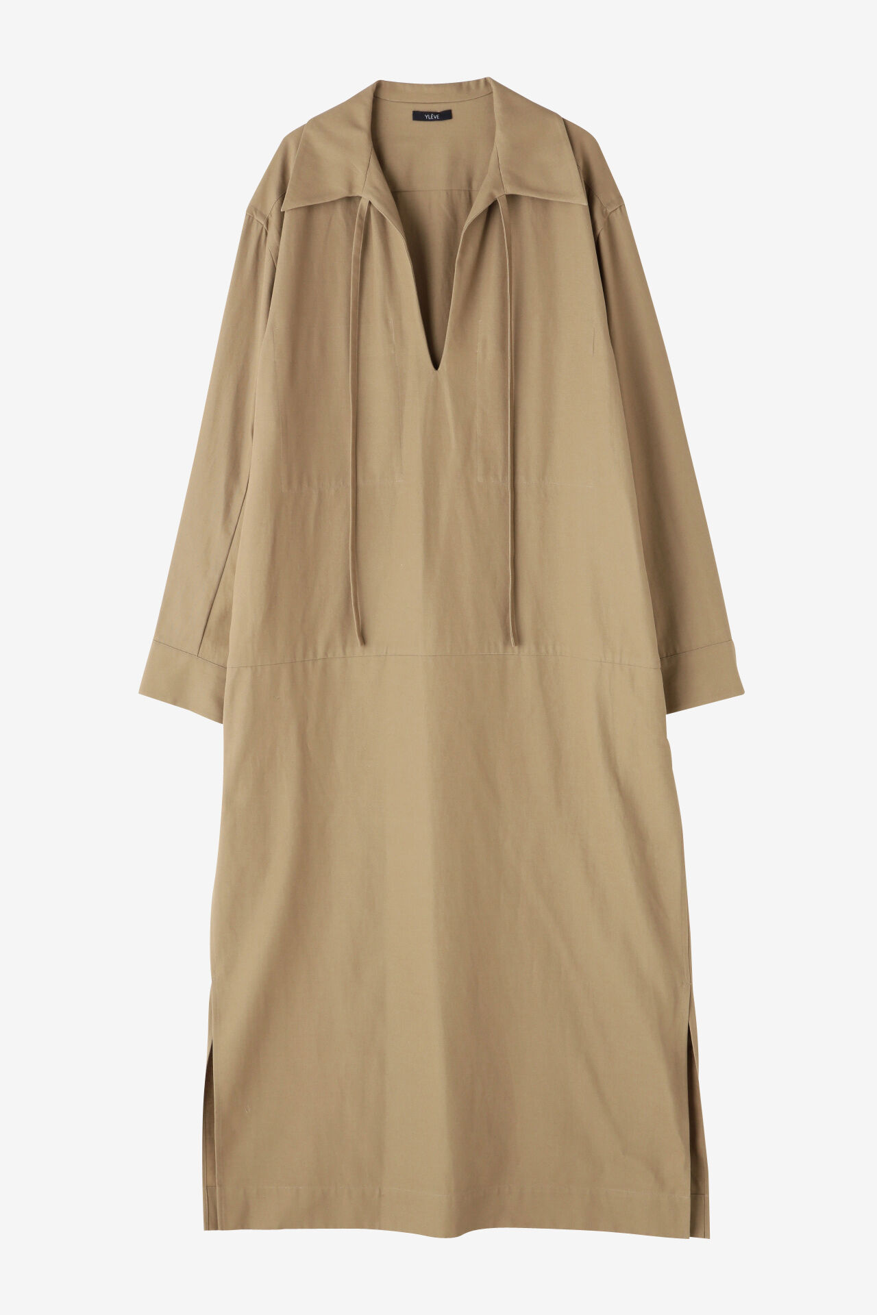 YLEVE 「YLEVE / COTTON LINEN HIGH TWIST GABARDINE TUNIC OP」|ワンピース|カーキ