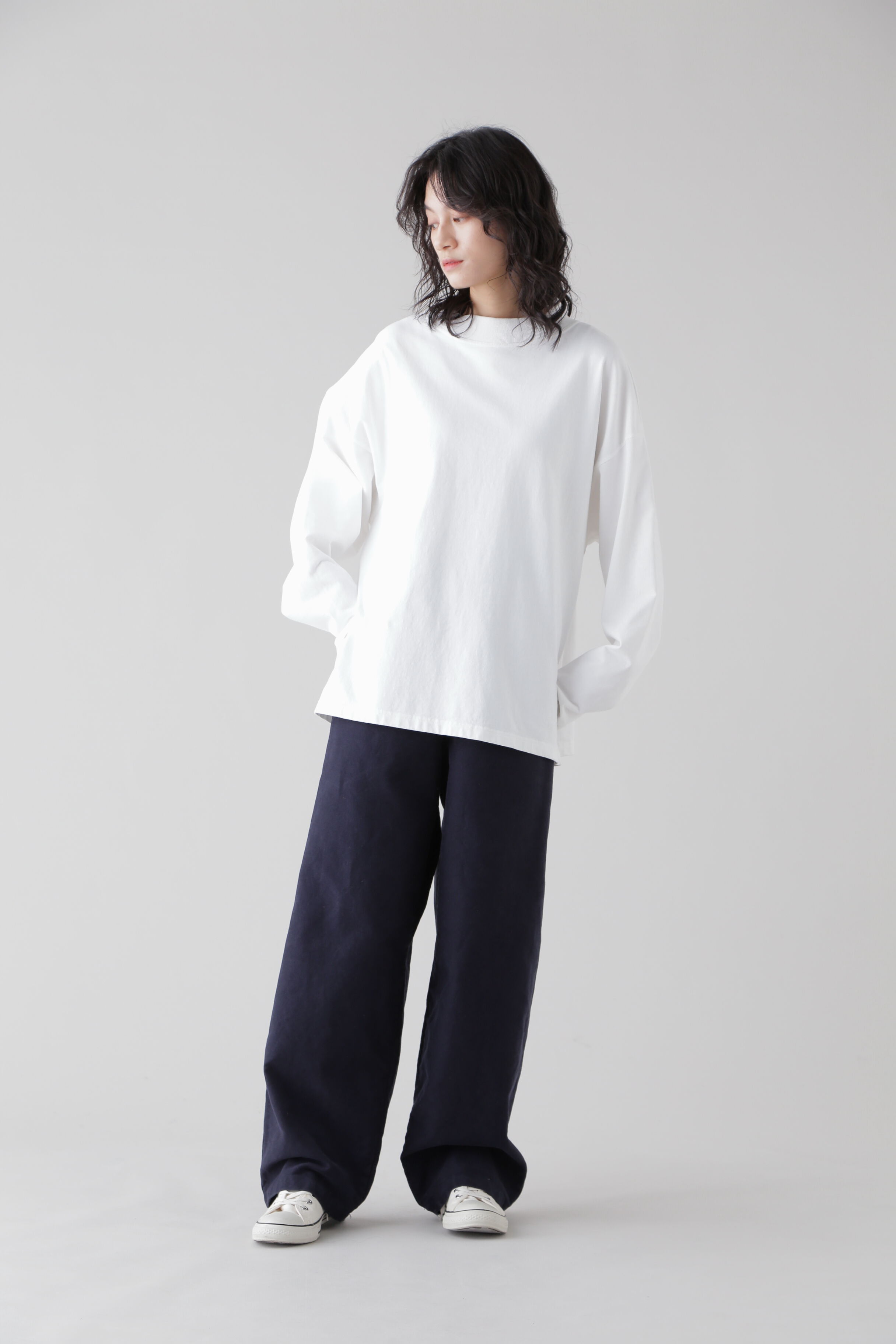 YLEVE 「Ｙ / ORGANIC COTTON JERSEY MOCK NECK P/O」|Tシャツ・カットソー|