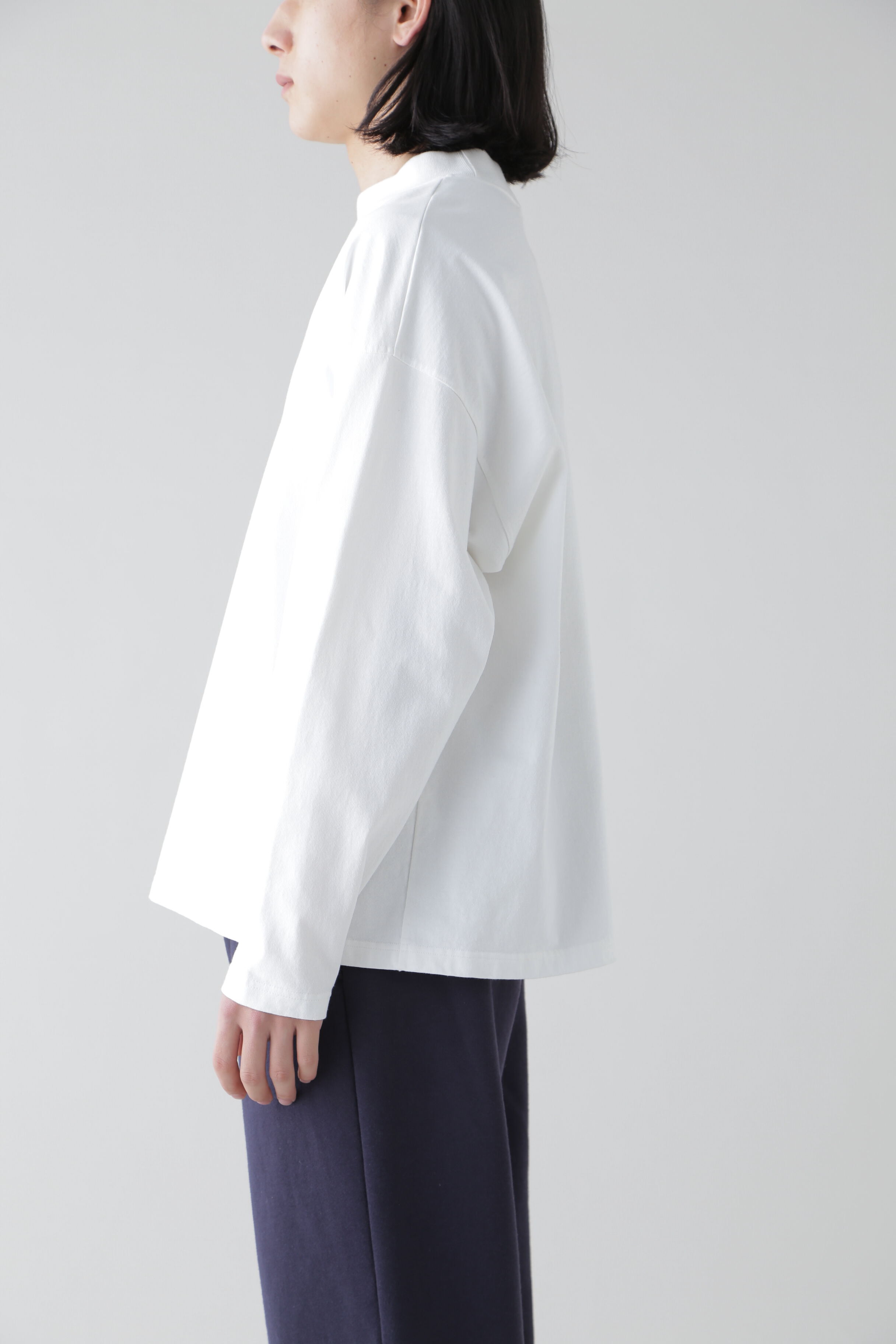 YLEVE 「Ｙ / ORGANIC COTTON JERSEY MOCK NECK P/O」|Tシャツ・カットソー|