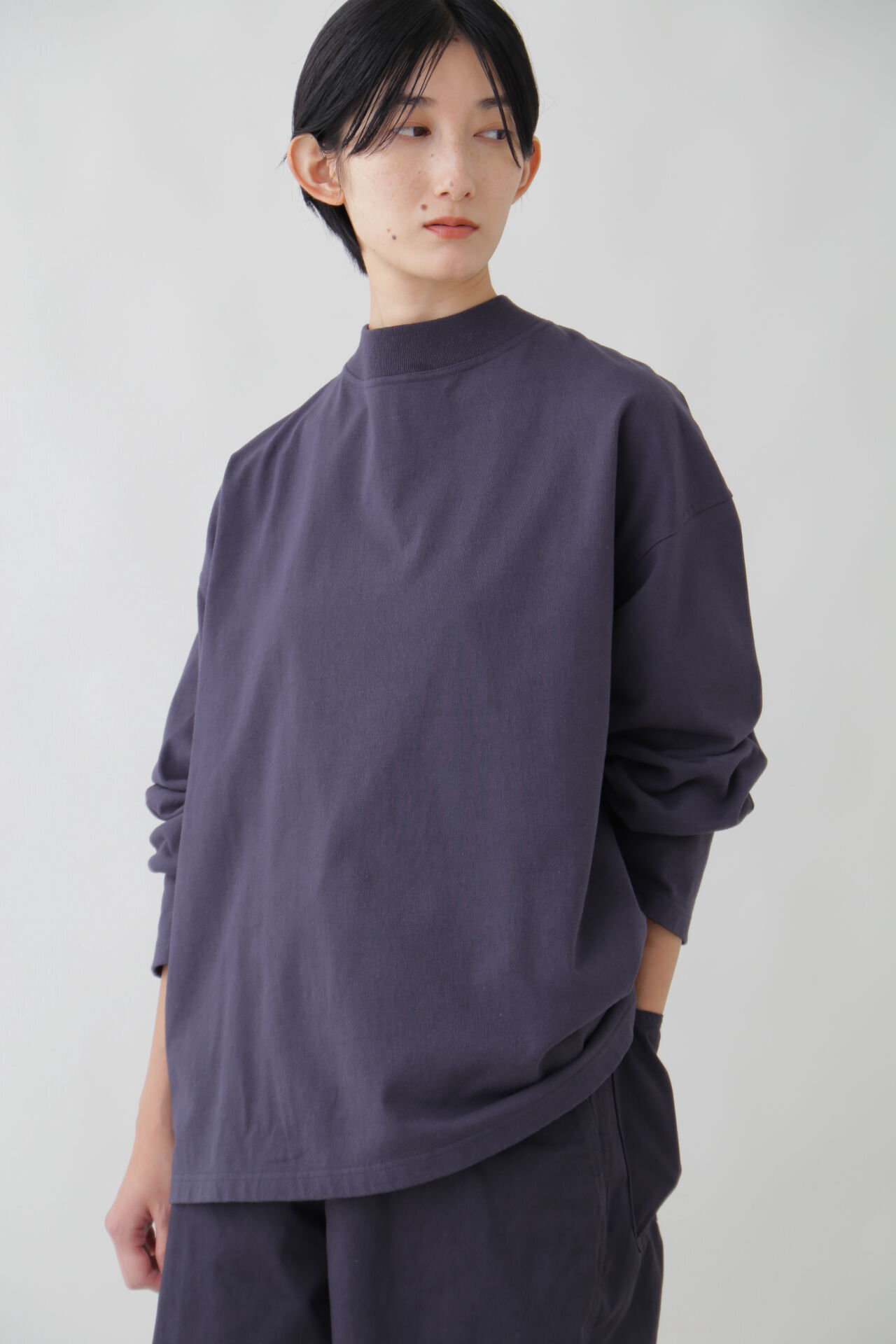 YLEVE 「Ｙ / ORGANIC COTTON JERSEY MOCK NECK P/O」|Tシャツ・カットソー|