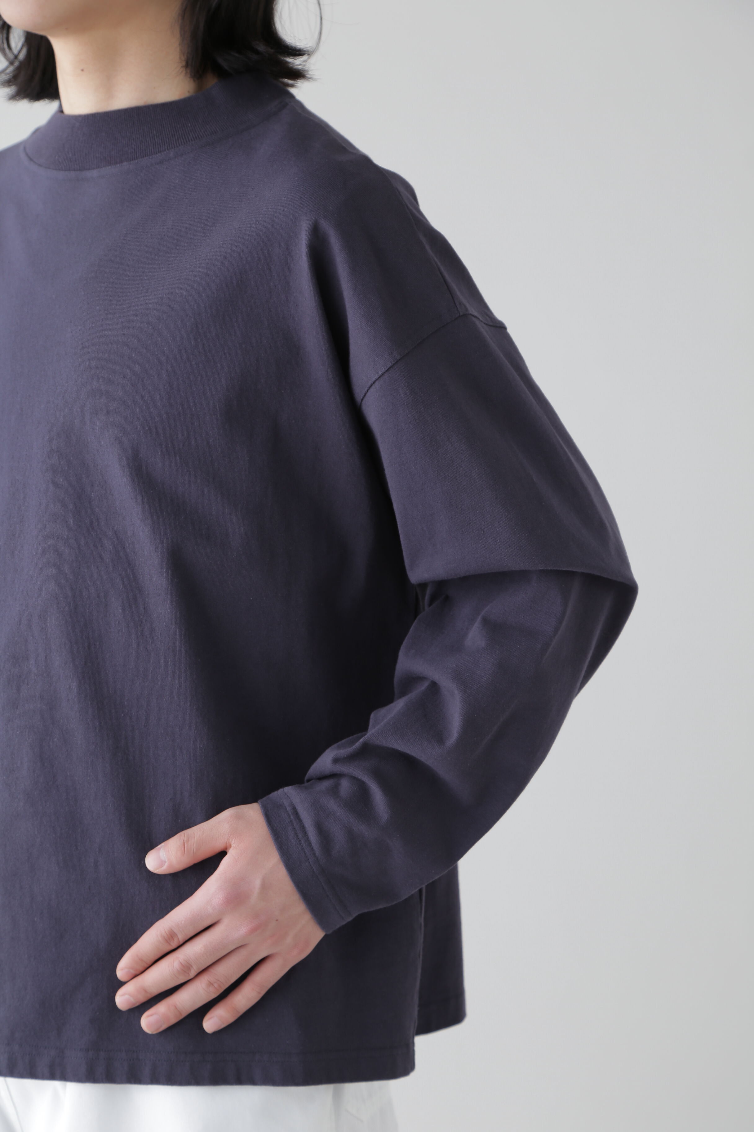 YLEVE 「Ｙ / ORGANIC COTTON JERSEY MOCK NECK P/O」|Tシャツ・カットソー|