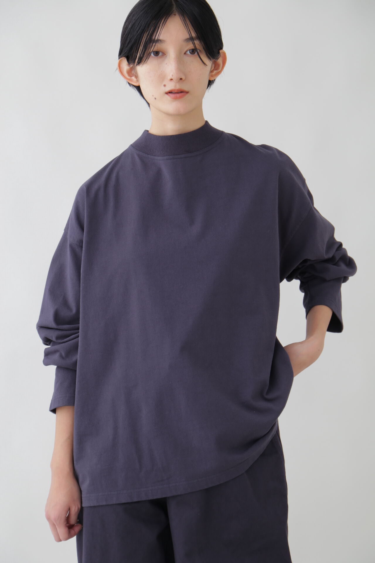 YLEVE 「Ｙ / ORGANIC COTTON JERSEY MOCK NECK P/O」|Tシャツ・カットソー|