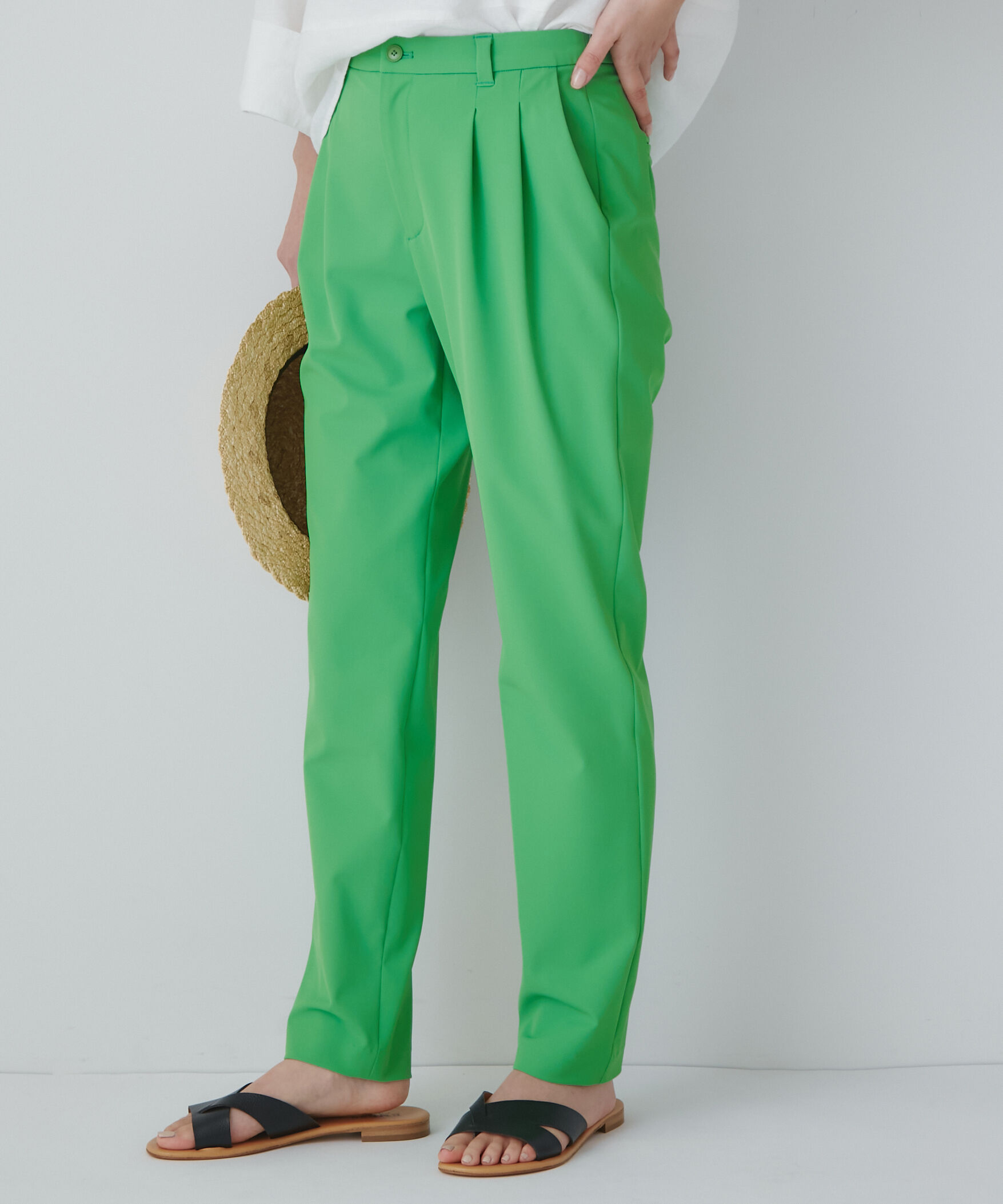  「◆２ＷＡＹスリムテーパードパンツ」|その他|グリーン