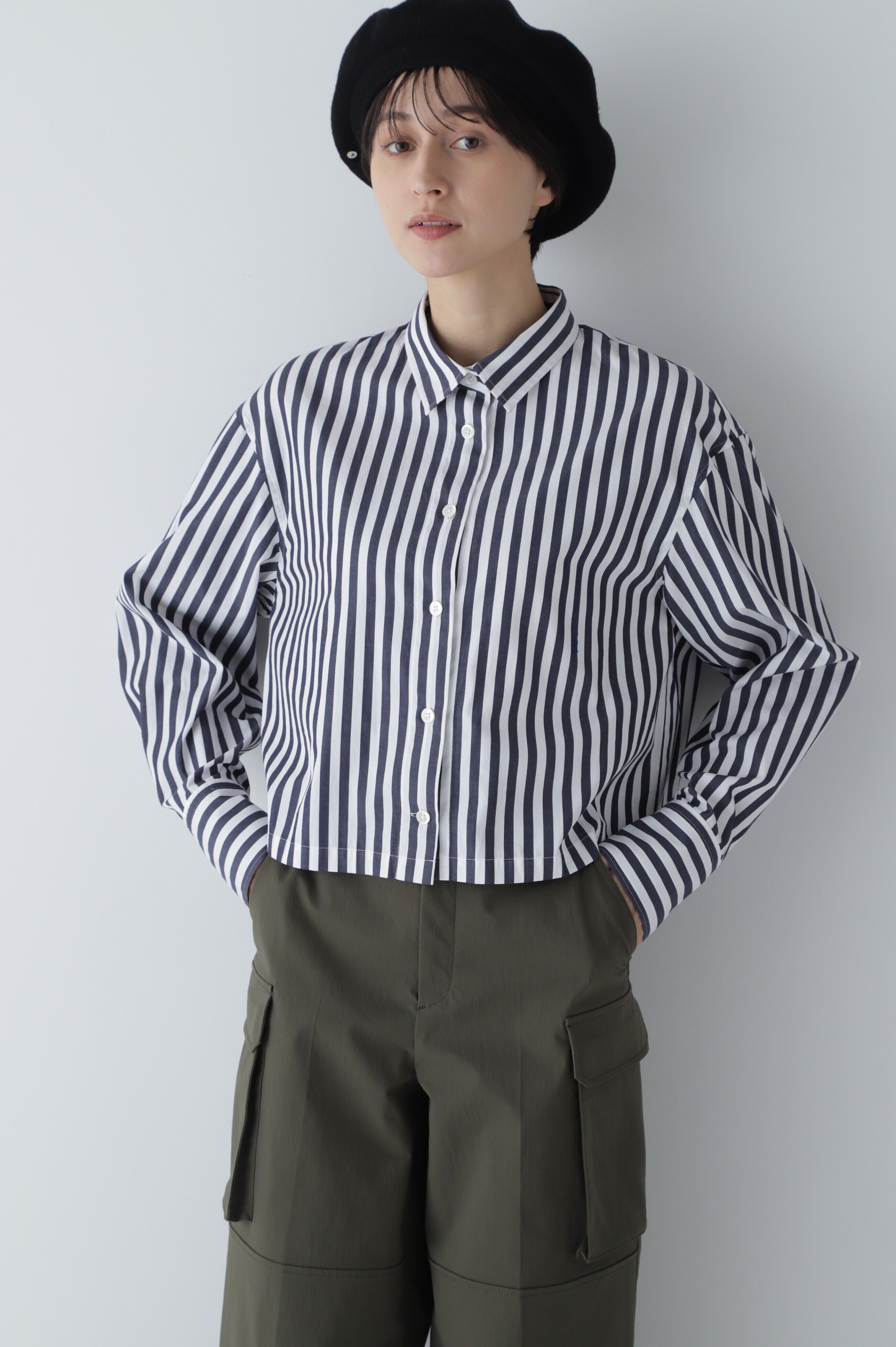  「◆ショート丈シャツ」|シャツ・ブラウス|ネイビースト 3