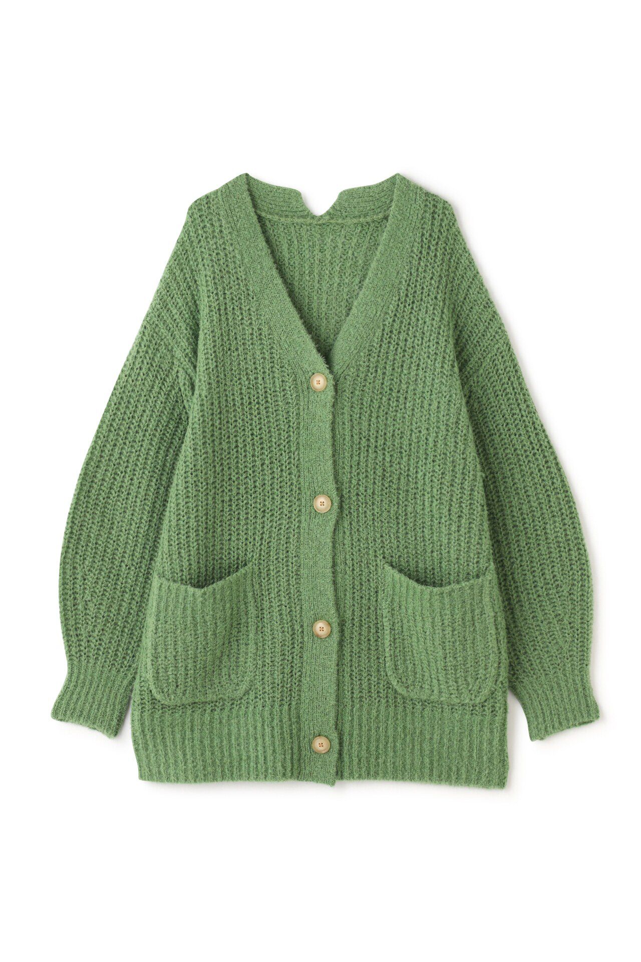  「ブークレ片畦2WAYはおりロングVer」|ニット・セーター|