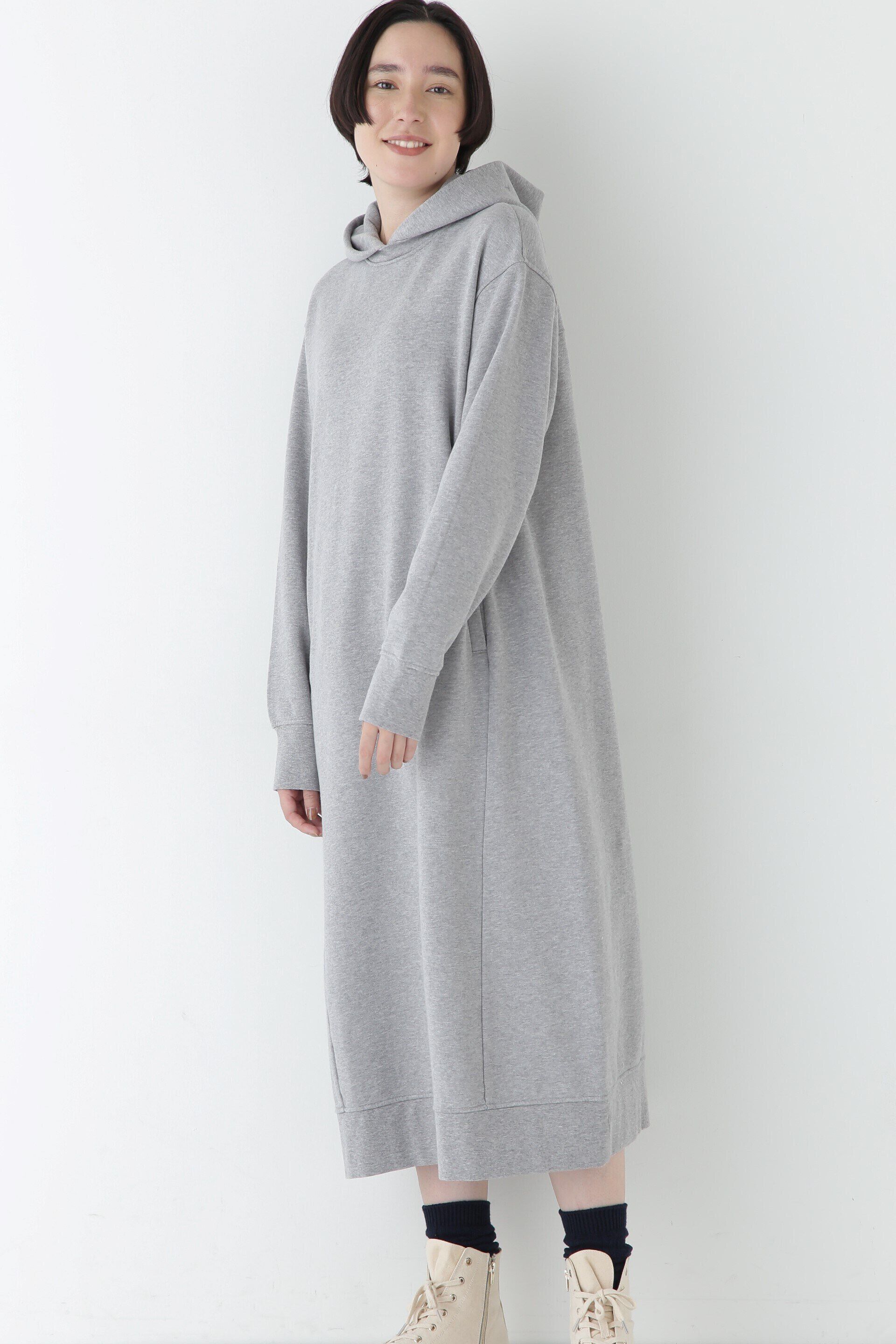  「◆スウェットフーディーワンピース」|ワンピース|TOPグレー