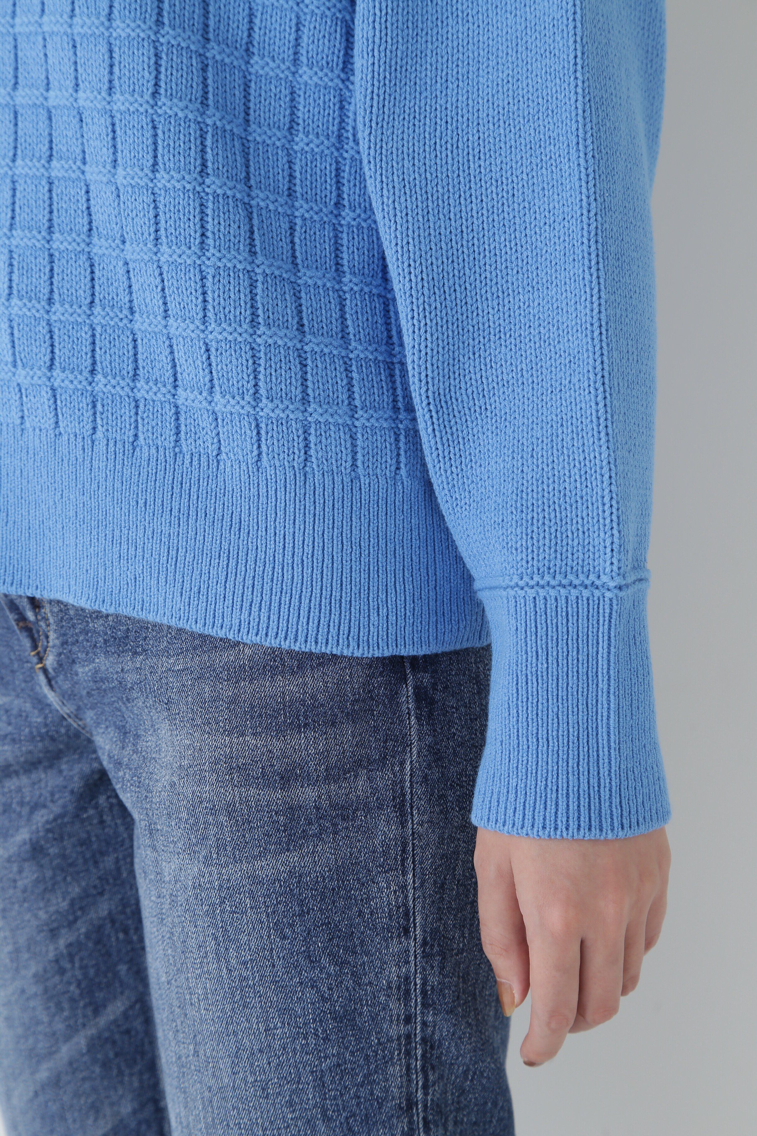  「◆【ウォッシャブル】バルキーコットン混リンクス柄ポロプルオーバー」|ニット・セーター|