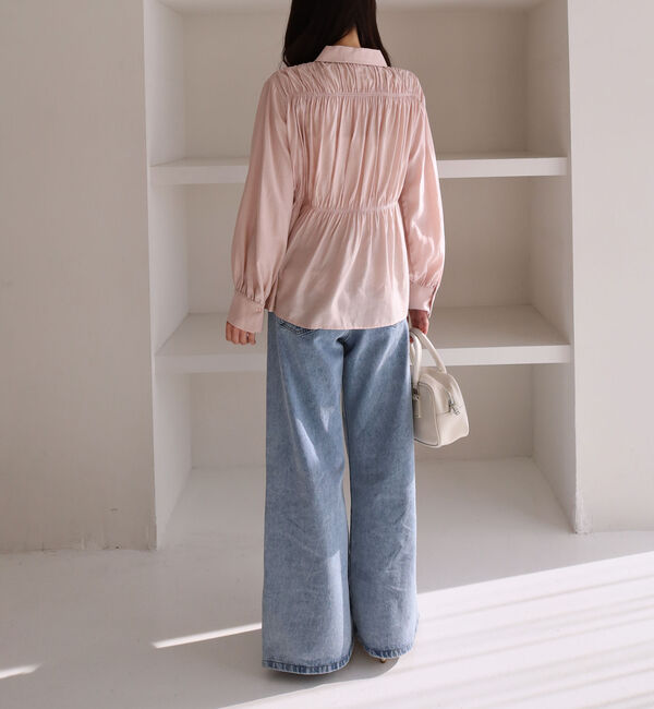 archives「【ＯＮかわ】シャーリングギャザーシャツ」|シャツ・ブラウス|