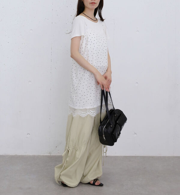 archives「ドットレースミニキャミワンピース」|ワンピース|