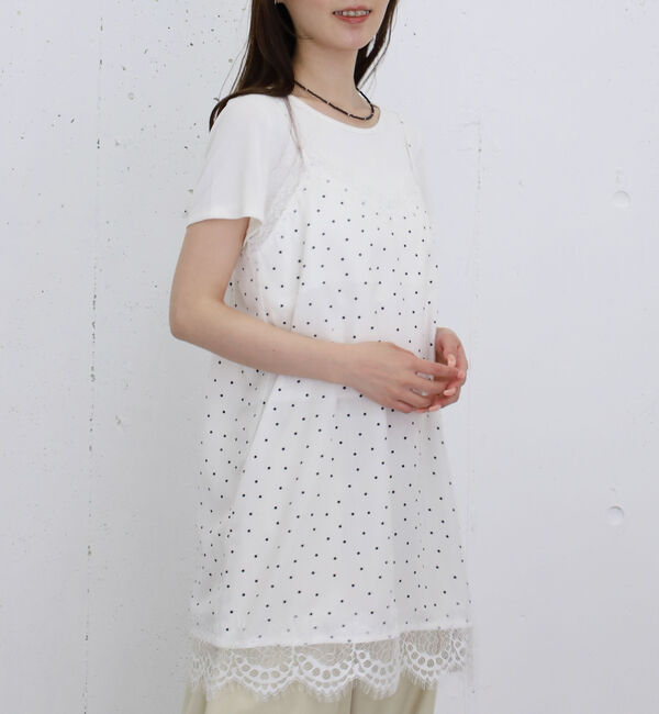 archives「ドットレースミニキャミワンピース」|ワンピース|