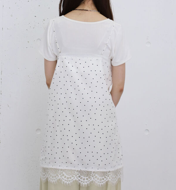 archives「ドットレースミニキャミワンピース」|ワンピース|