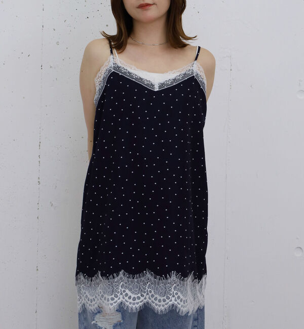 archives「ドットレースミニキャミワンピース」|ワンピース|NAVY