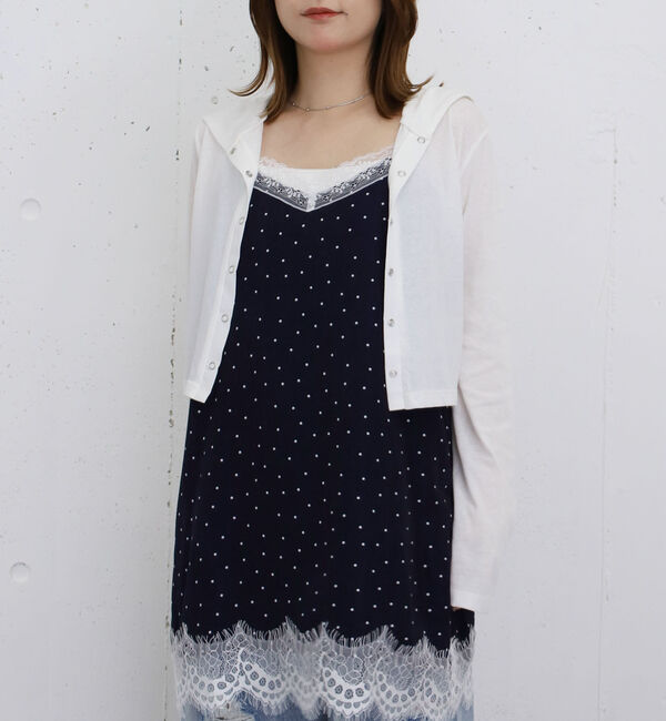 archives「ドットレースミニキャミワンピース」|ワンピース|