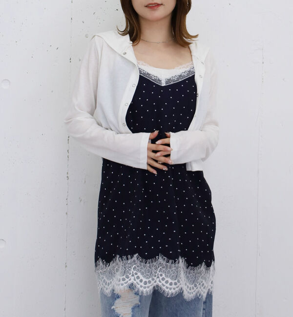 archives「ドットレースミニキャミワンピース」|ワンピース|