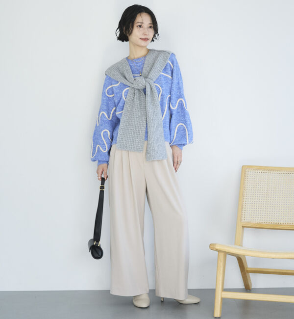 Doux archives「３タックワイドパンツ」|チノ|