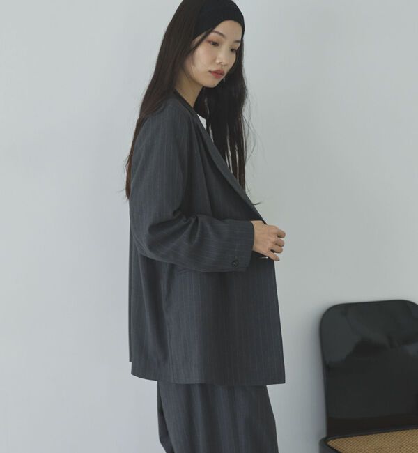 Doux archives「ストライプダブルテーラードジャケット」|テーラードジャケット|