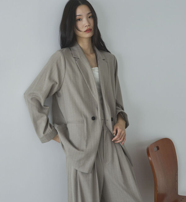 Doux archives「ストライプダブルテーラードジャケット」|テーラードジャケット|