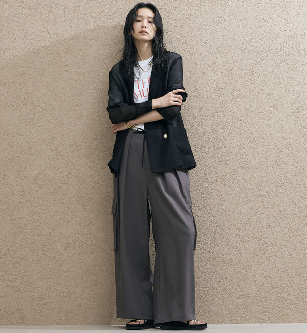 Doux archives「【ロングシーズンHIT ITEM】メッシュテーラードダブルジャケット」|テーラードジャケット|