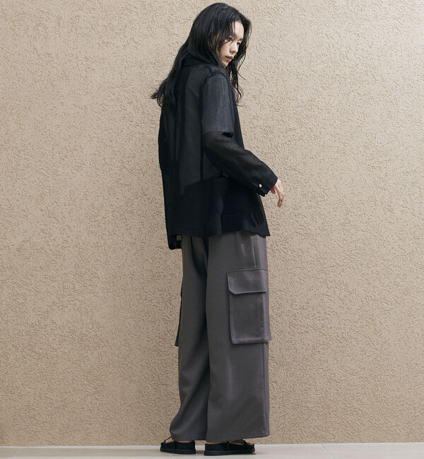 Doux archives「【ロングシーズンHIT ITEM】メッシュテーラードダブルジャケット」|テーラードジャケット|