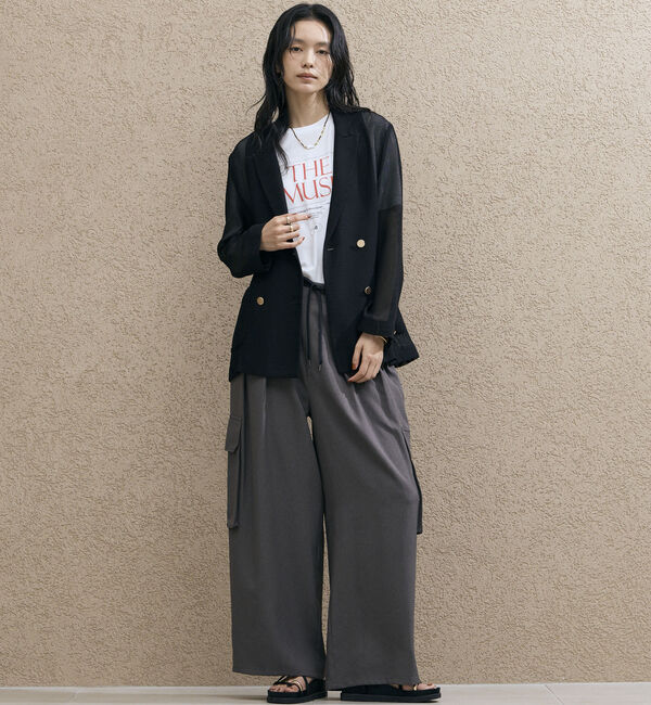 Doux archives「【ロングシーズンHIT ITEM】メッシュテーラードダブルジャケット」|テーラードジャケット|