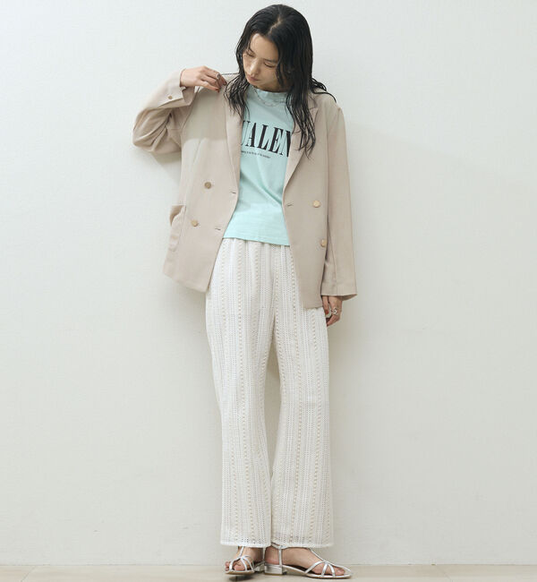 Doux archives「【ロングシーズンHIT ITEM】メッシュテーラードダブルジャケット」|テーラードジャケット|