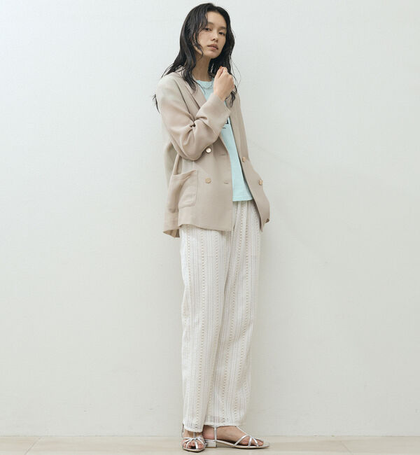 Doux archives「【ロングシーズンHIT ITEM】メッシュテーラードダブルジャケット」|テーラードジャケット|