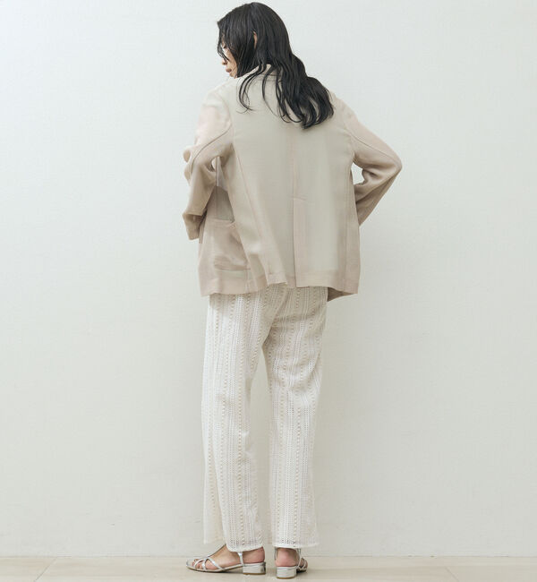 Doux archives「【ロングシーズンHIT ITEM】メッシュテーラードダブルジャケット」|テーラードジャケット|