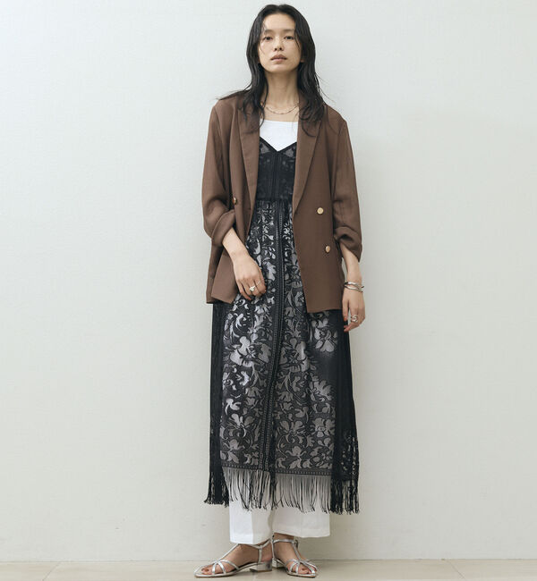 Doux archives「【ロングシーズンHIT ITEM】メッシュテーラードダブルジャケット」|テーラードジャケット|