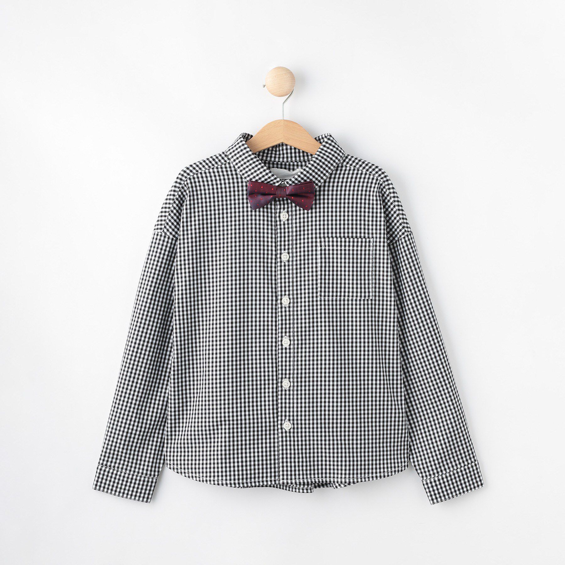 SHOO･LA･RUE「【100-140cm/プチセレ】蝶ネクタイ付きシャツ」|シャツ・ブラウス|